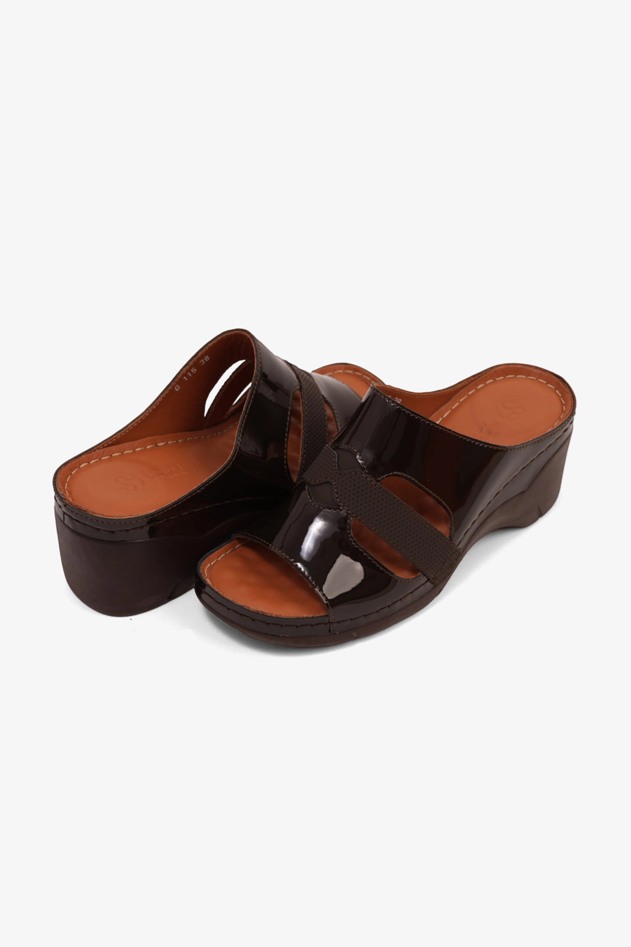 COMFORT PLUS LADIES SANDALS - GG115 BROWN - Seventy7