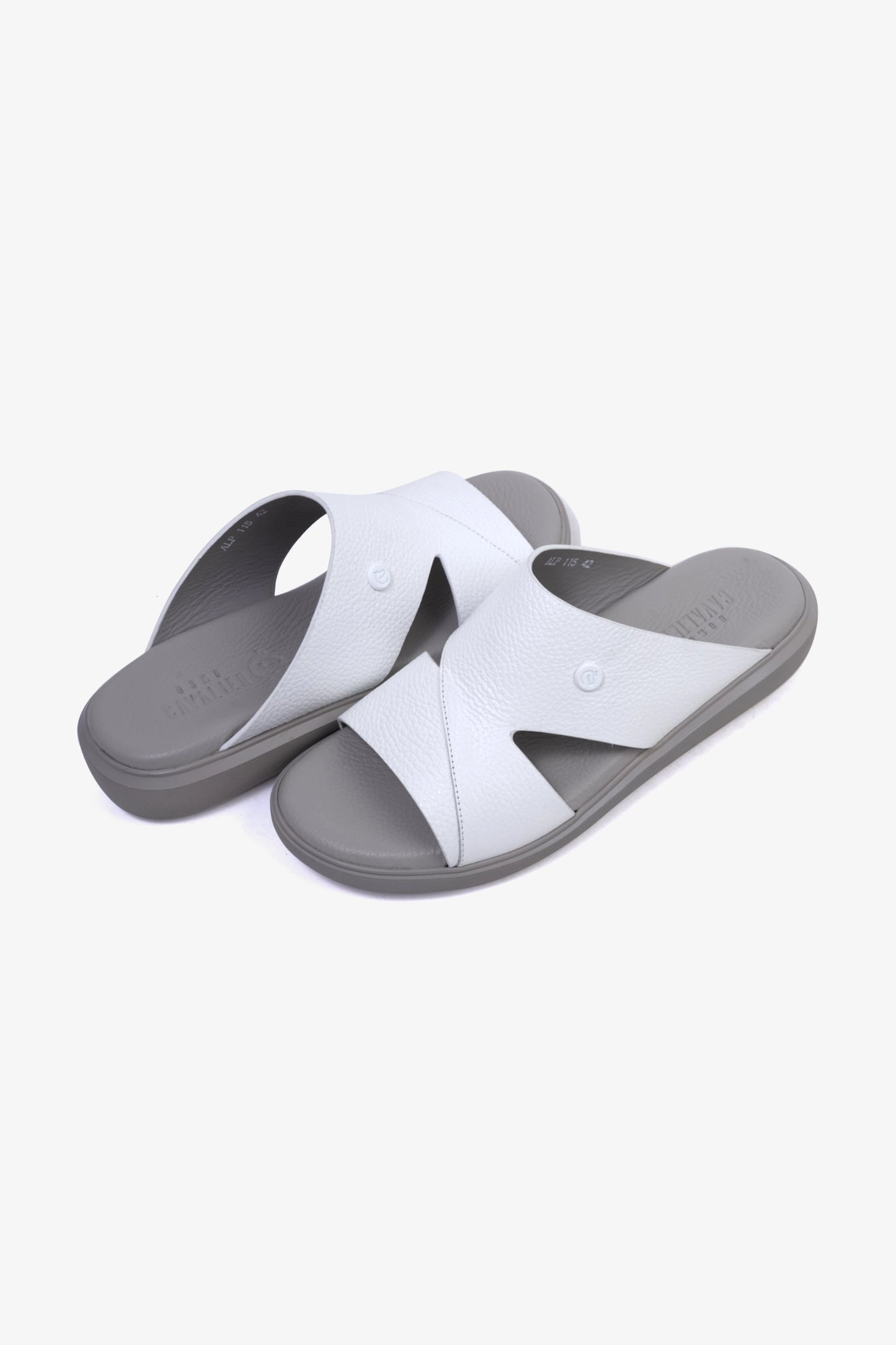 UOMO CAVALIER MENS SANDALS  -  ALP 115 WHITE - Seventy7
