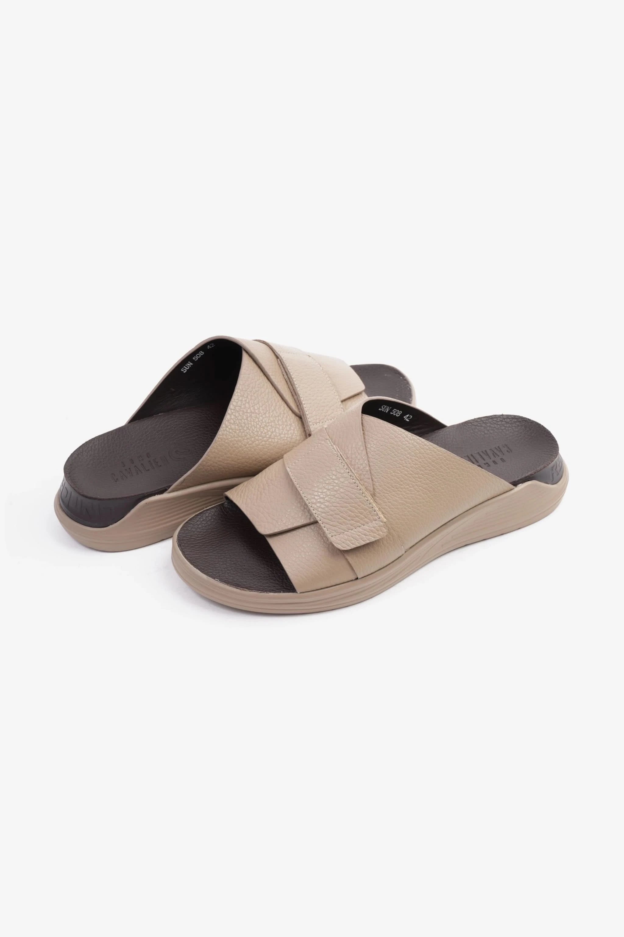 UOMO CAVALIER MEN'S STRAPPY SANDALS STONE - Seventy7