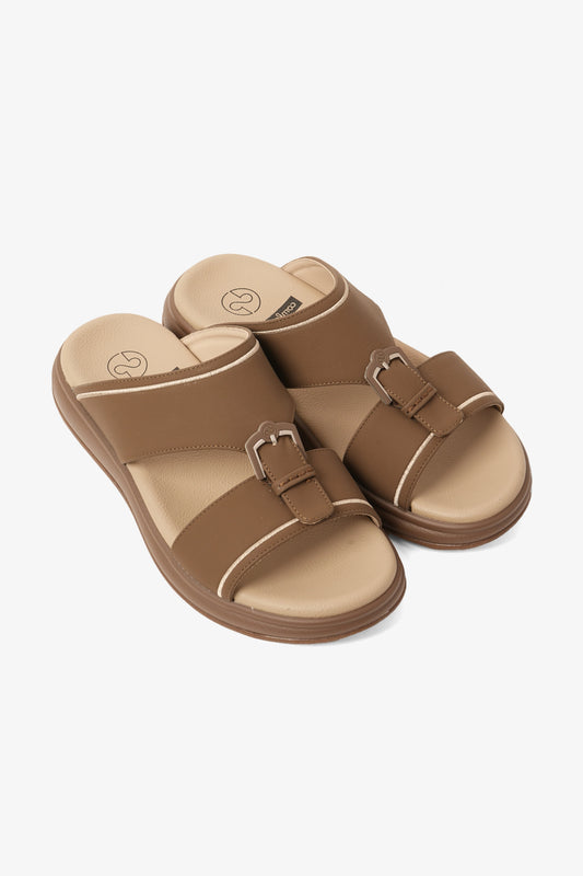 COMFORT PLUS MEN'S ADAPT ARABIC SANDALS BROWN - Seventy7
