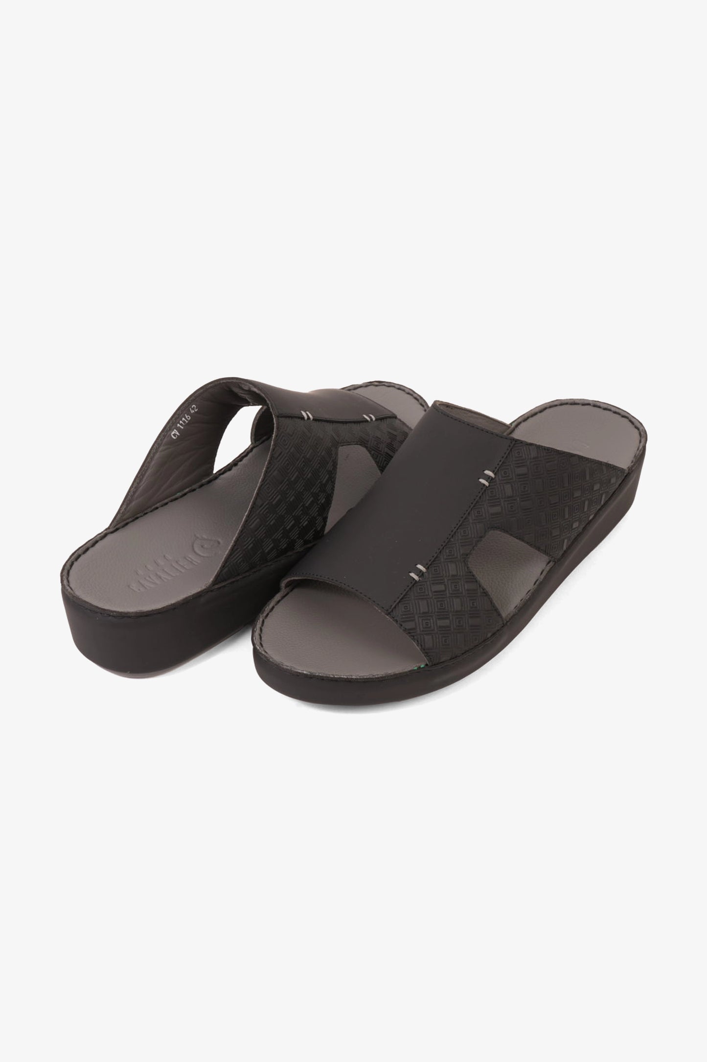 UOMO CAVALIER MEN'S ELITE COMFORT ARABIC SANDALS BLACK - Seventy7