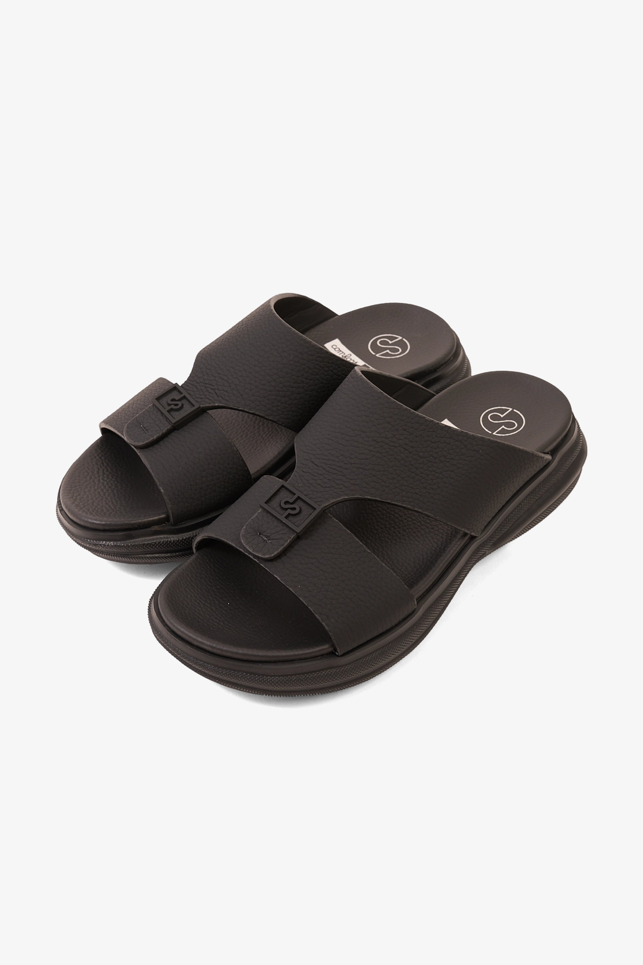 COMFORT PLUS SIGNATURE STEP ARABIC SANDALS BLACK - Seventy7