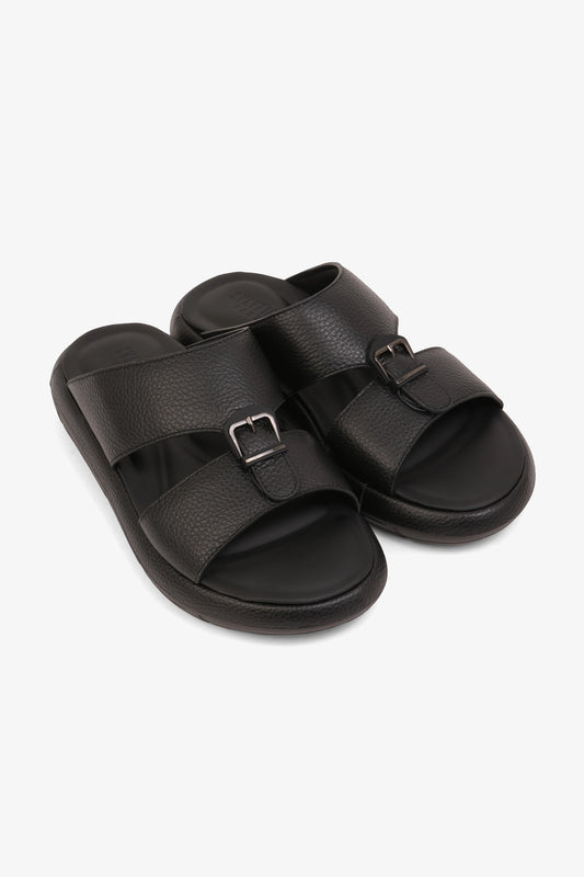 UOMO CAVALIER MENS VERTEX ARABIC SANDALS BLACK - Seventy7