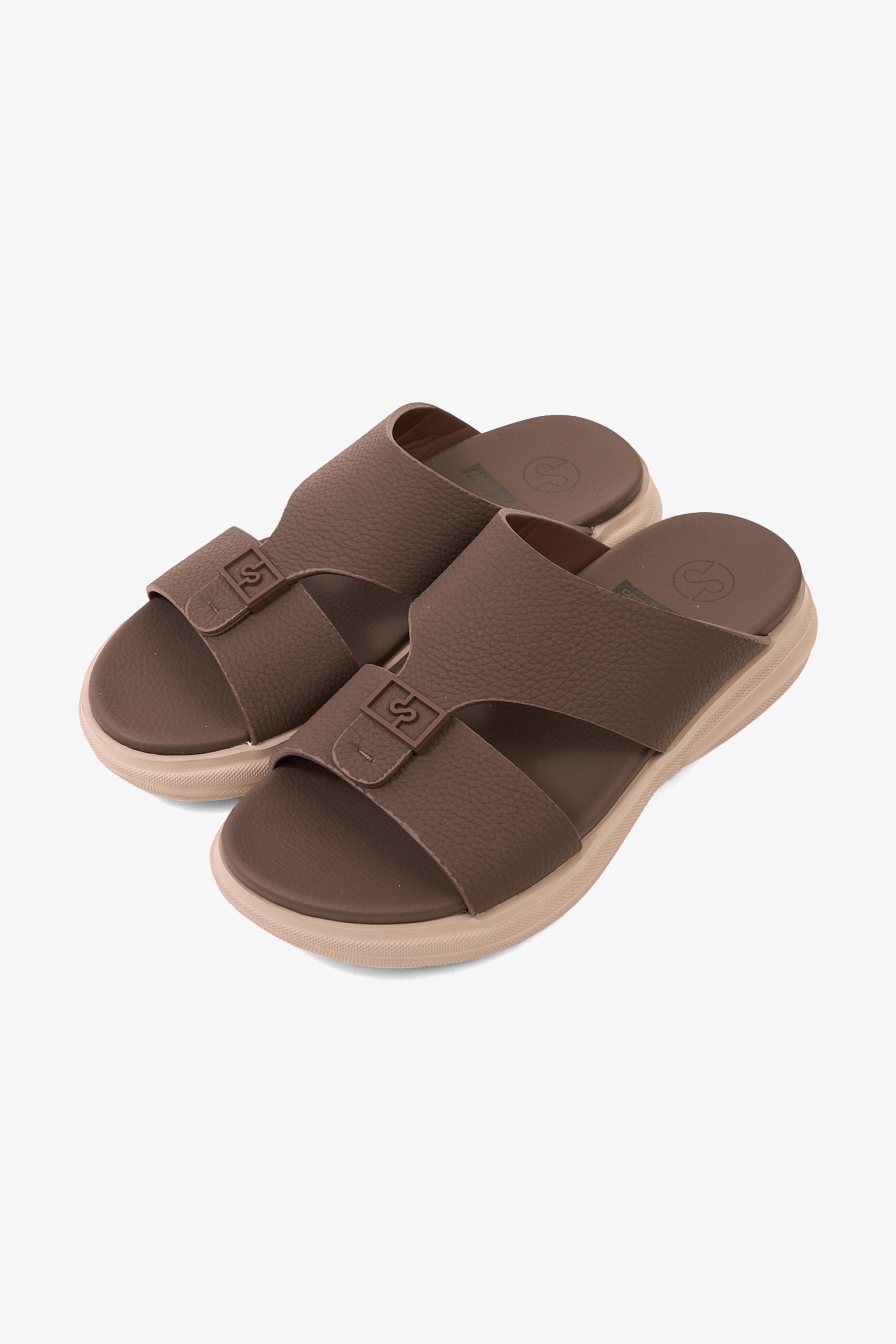 COMFORT PLUS SIGNATURE STEP ARABIC SANDALS COFFEE - Seventy7