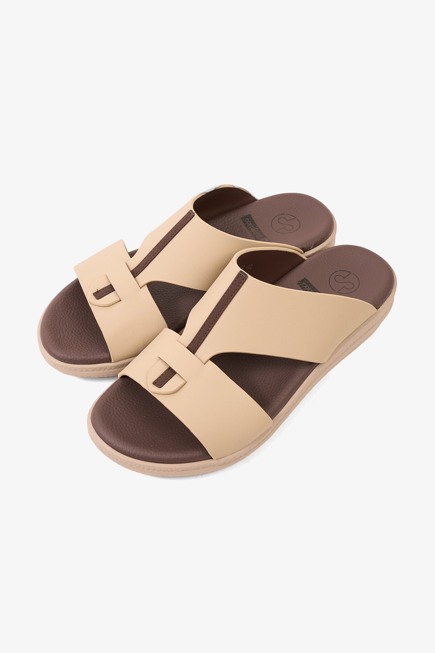 COMFORT PLUS GLIDE LUXE ARABIC SANDALS BEIGE - Seventy7