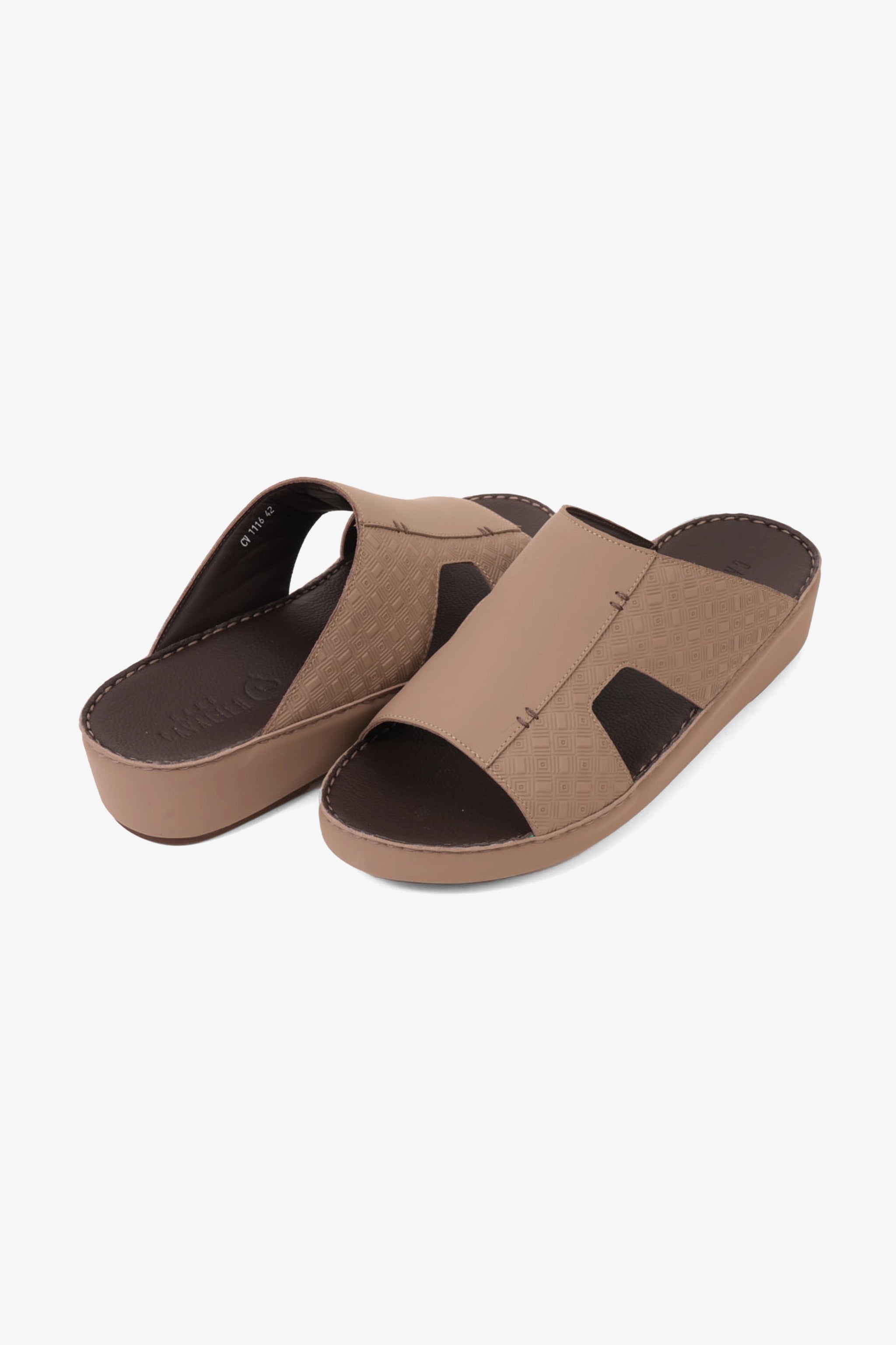 UOMO CAVALIER MEN'S ELITE COMFORT ARABIC SANDALS STONE - Seventy7