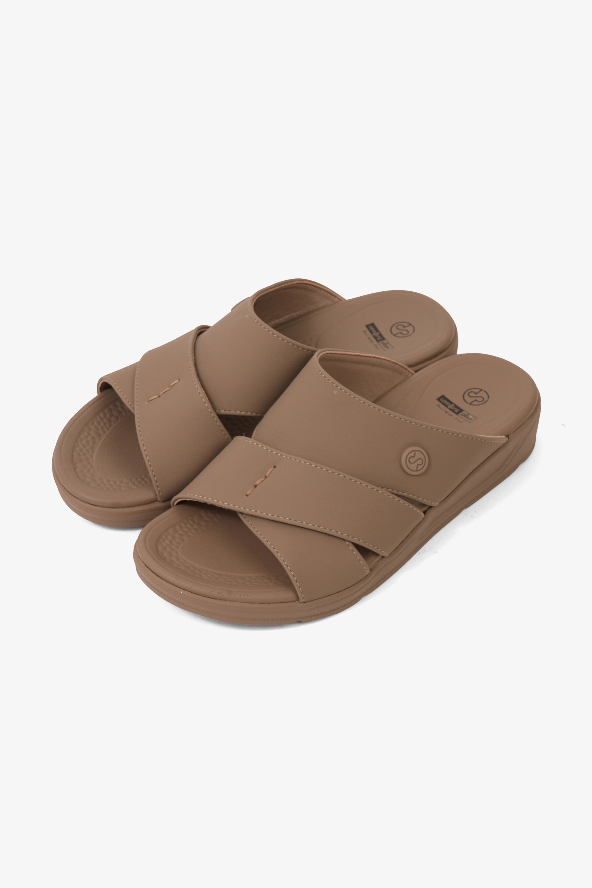 COMFORT PLUS BOYS COMFORT ARABIC SANDALS STONE - Seventy7