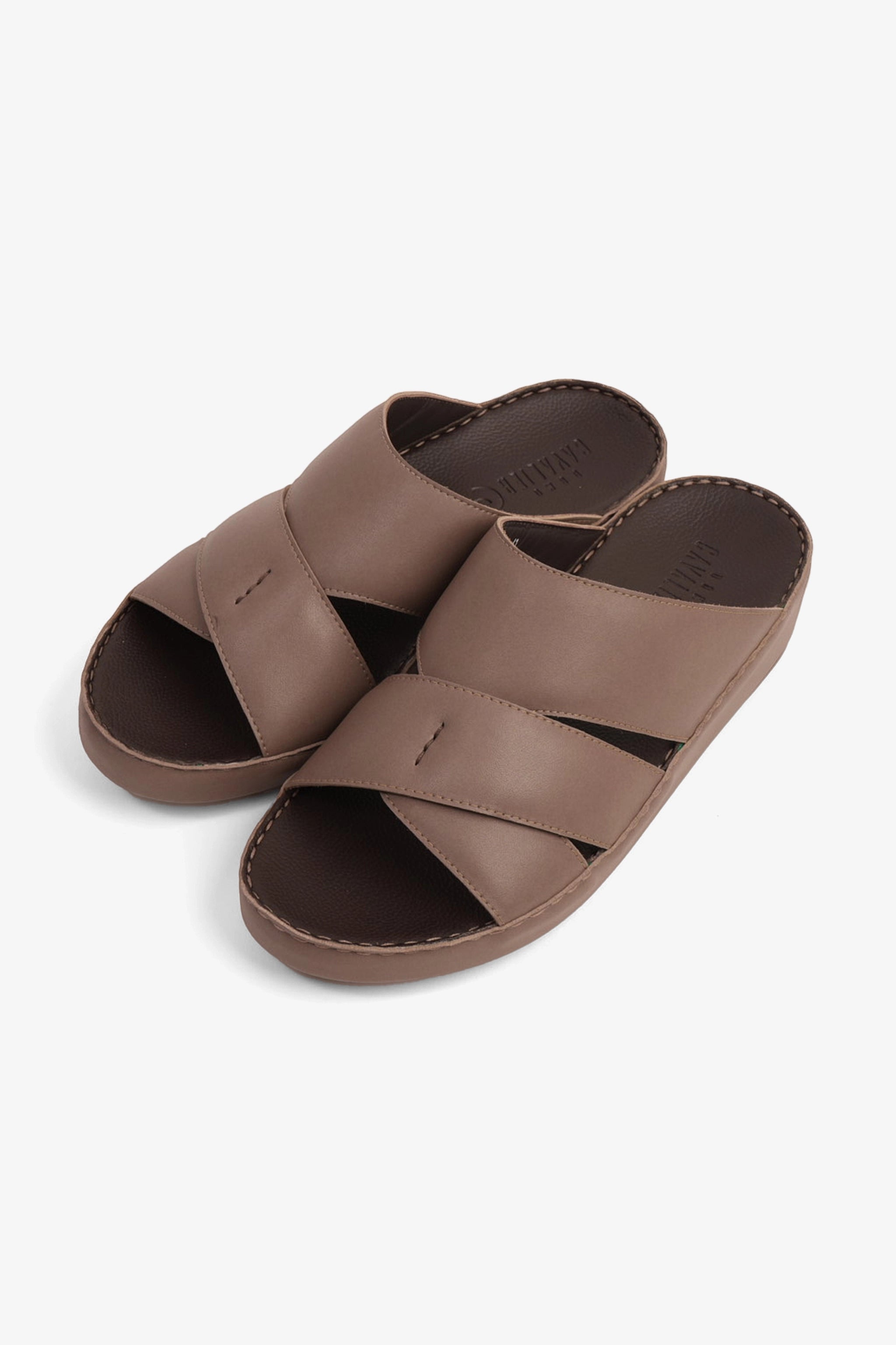 UOMO CAVALIER GENUINE LEATHER LUXURIOUSLY ARABIC SANDALS STONE - Seventy7