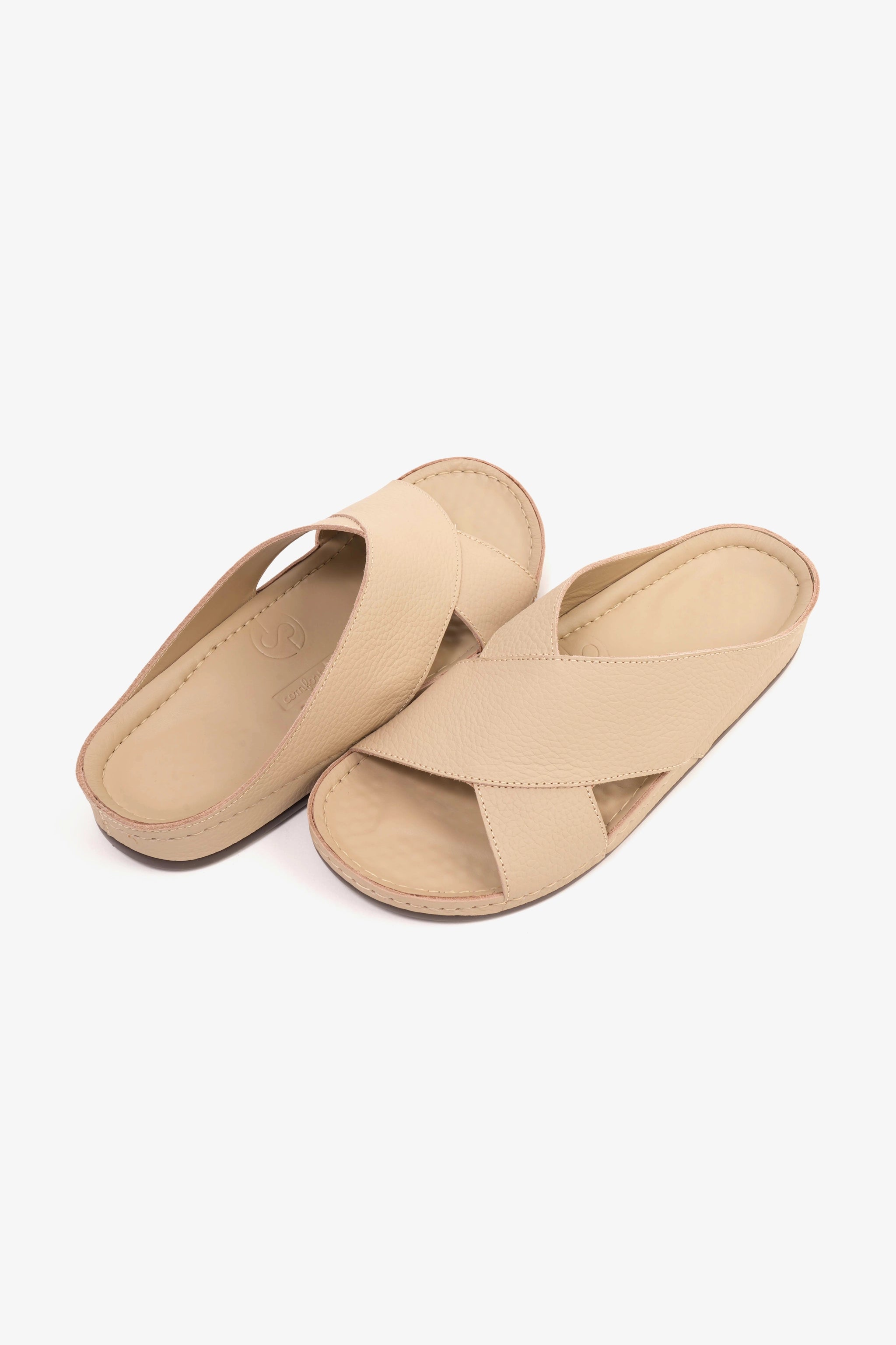 COMFORT PLUS MENS SANDALS - AV06 BEIGE - Seventy7