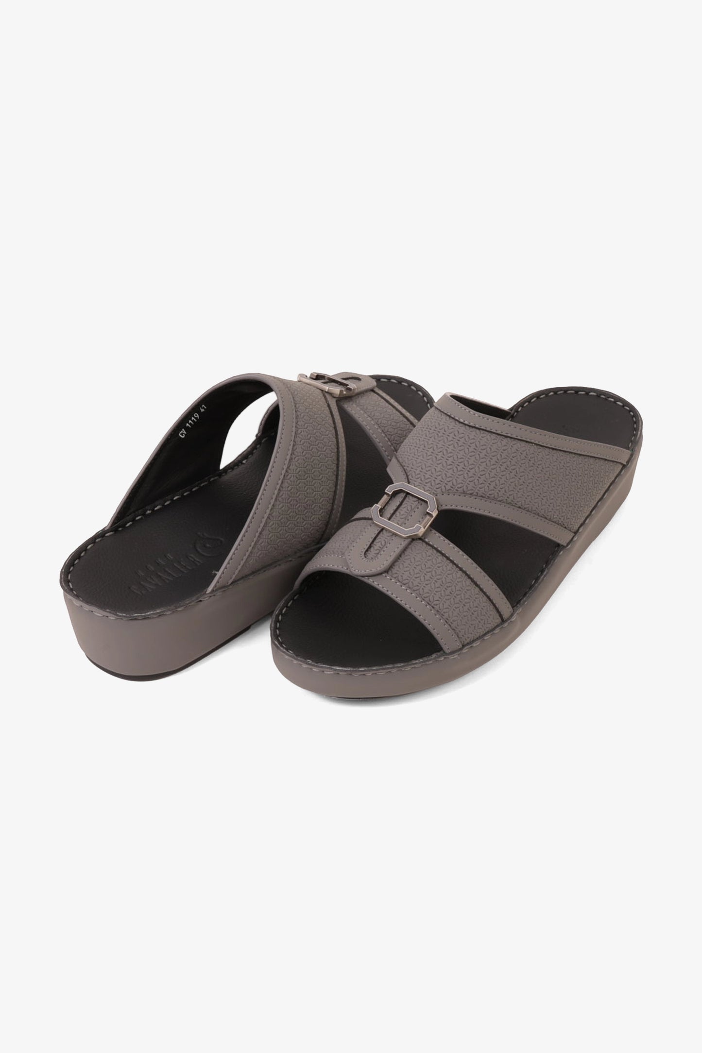 UOMO CAVALIER MEN'S PREMIUM ARABIC SANDALS GREY - Seventy7
