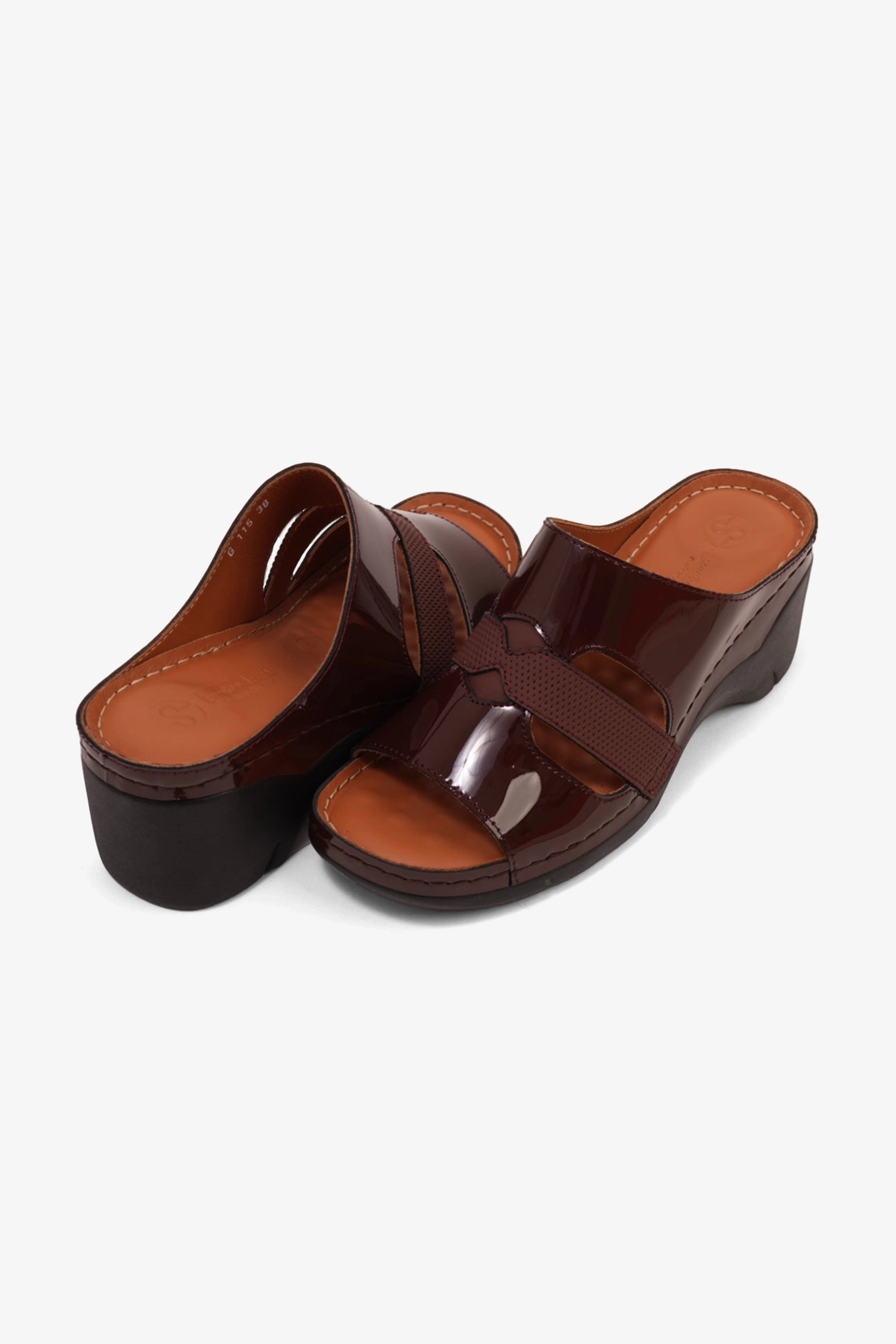 COMFORT PLUS LADIES SANDALS - GG115 MAROON - Seventy7