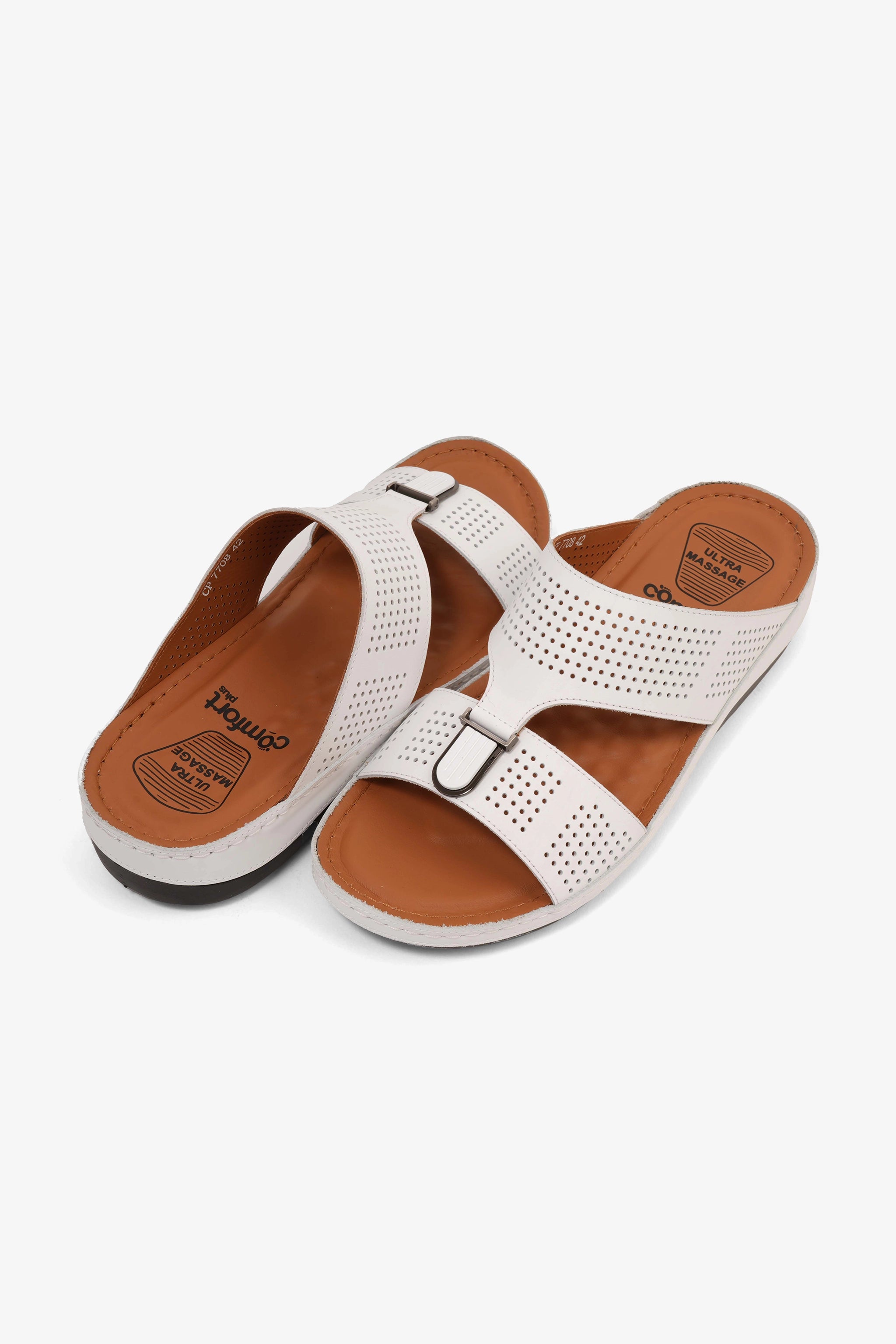 COMFORT PLUS MENS SANDALS - CP 7708 WHITE - Seventy7