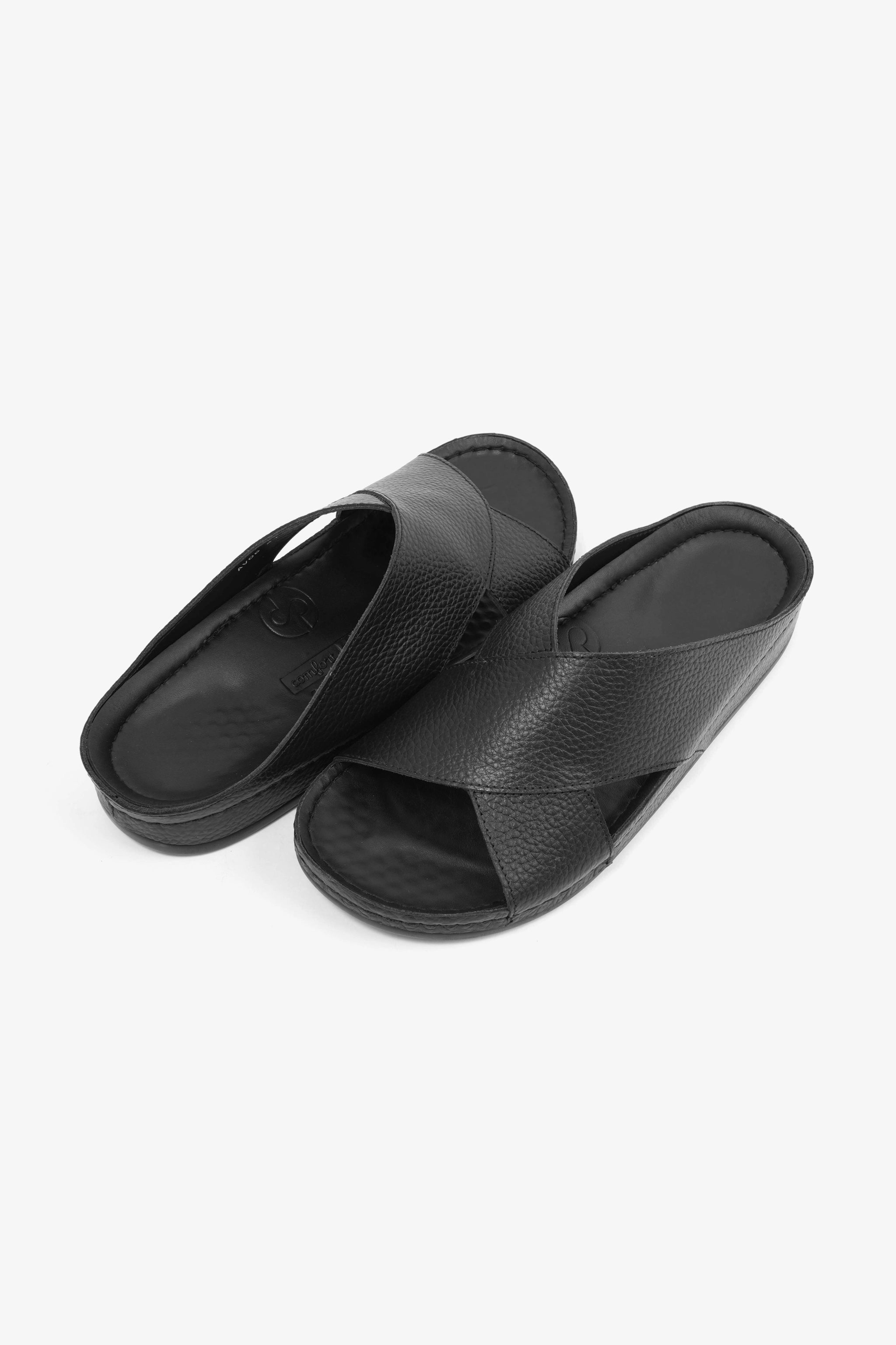 COMFORT PLUS MENS SANDALS  -  AV06 BLACK - Seventy7
