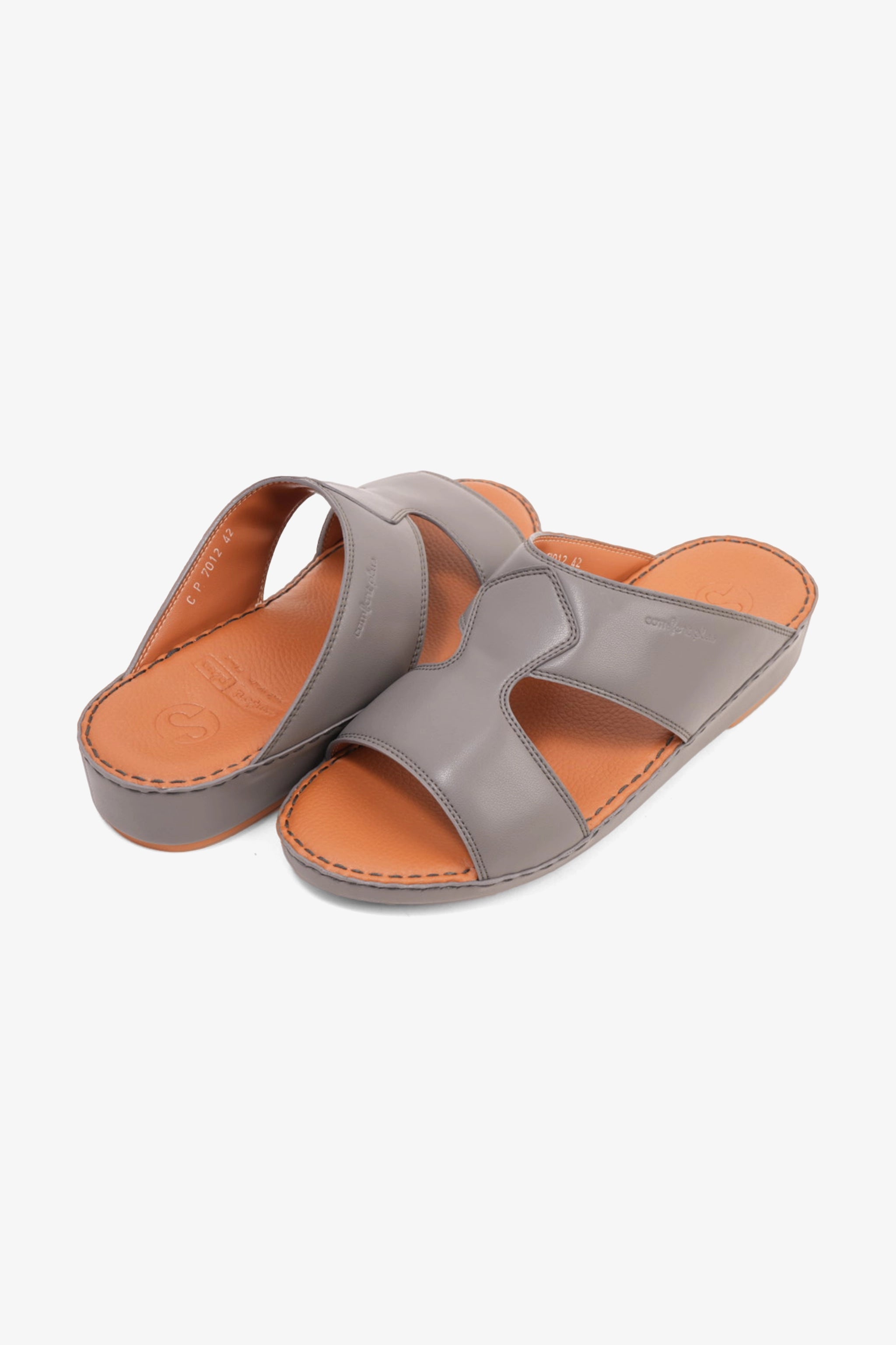 COMFORT PLUS LUXURIOUS LEATHER SANDAL FOR EVERYDAY DARK-GREY - Seventy7