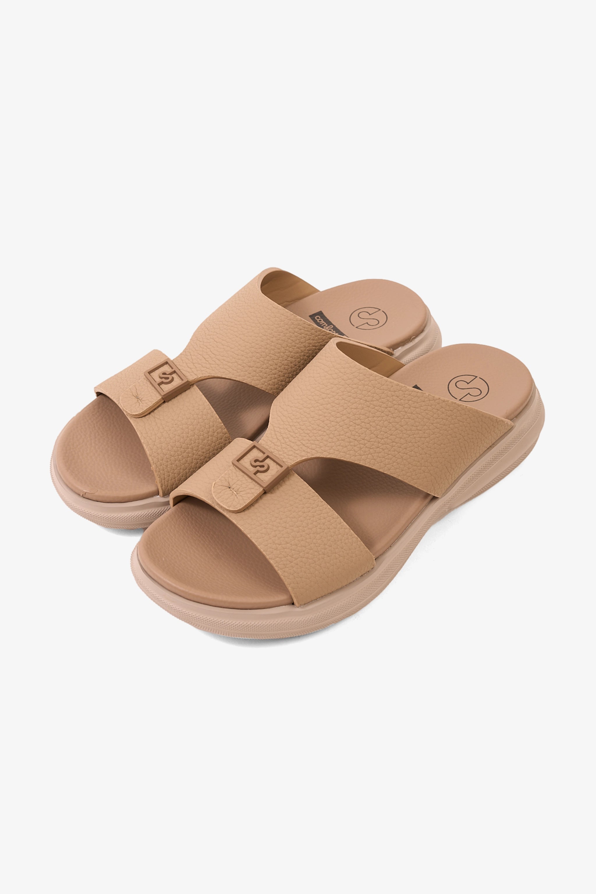 COMFORT PLUS SIGNATURE STEP ARABIC SANDALS KHAKI - Seventy7