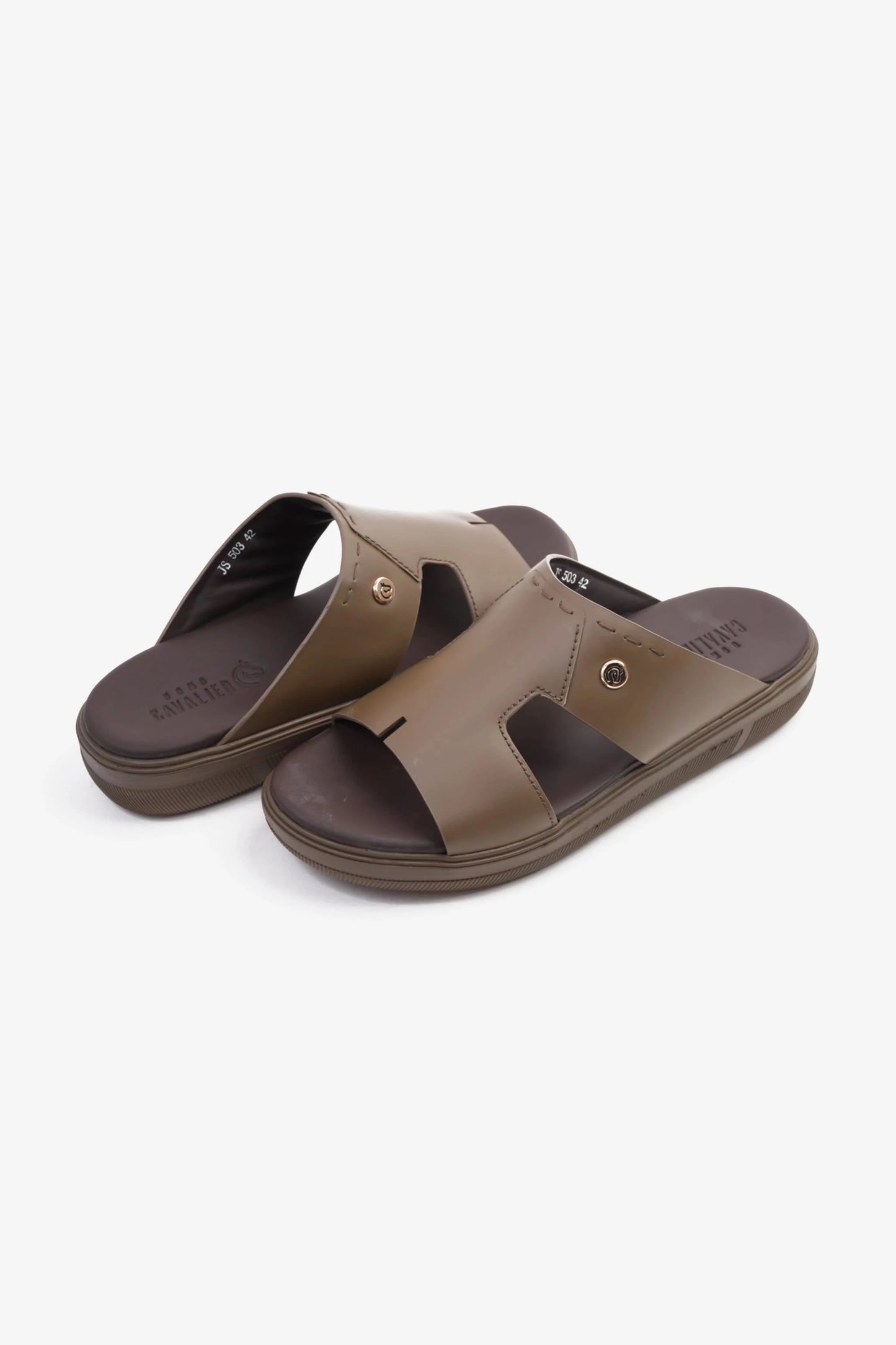 UOMO CAVALIER SLIP-ON DESIGN MEN SANDALS TRUFFLE - Seventy7