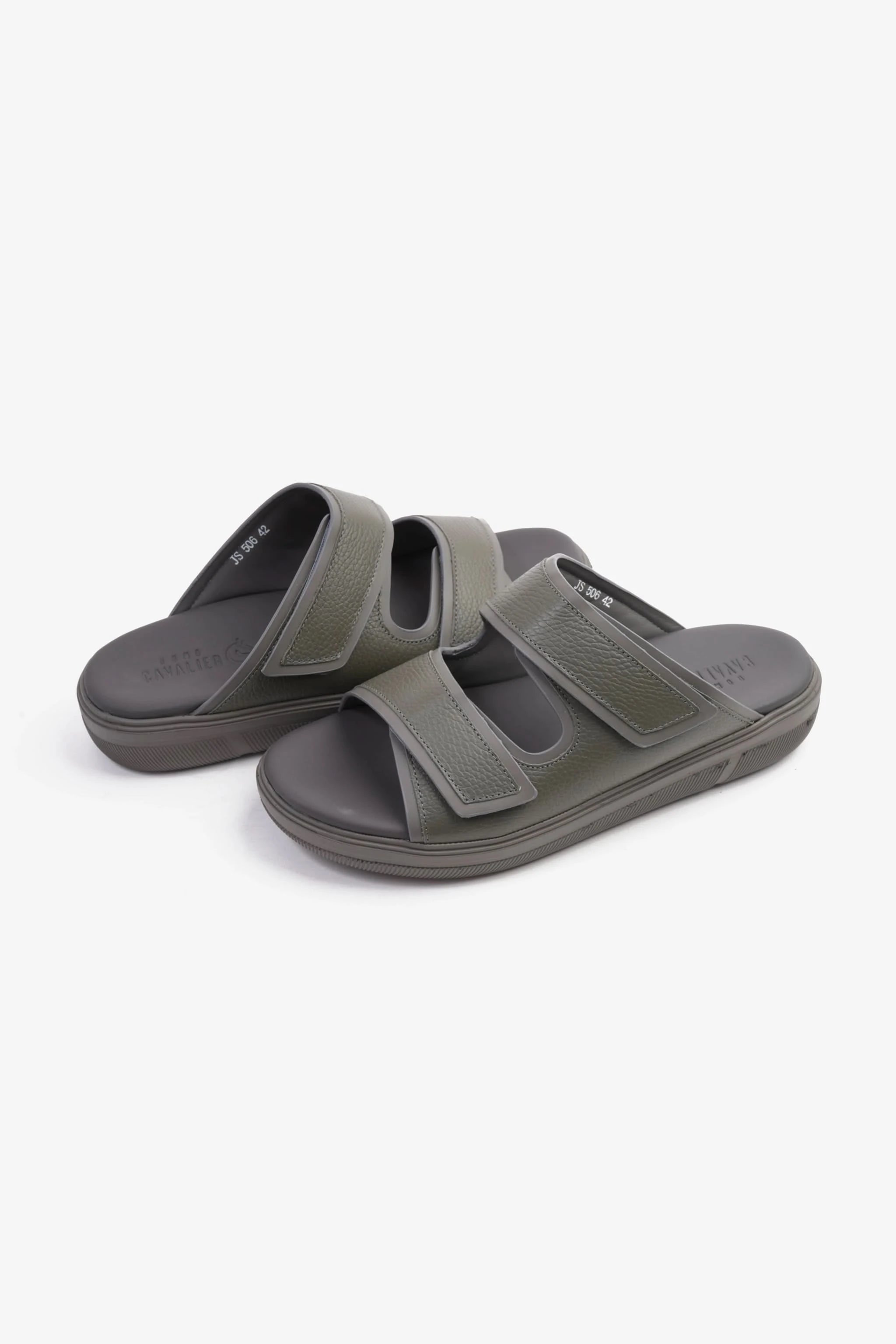 UOMO CAVALIER MENS'S DESIGNER SANDALS WITH STRAP GREY - Seventy7