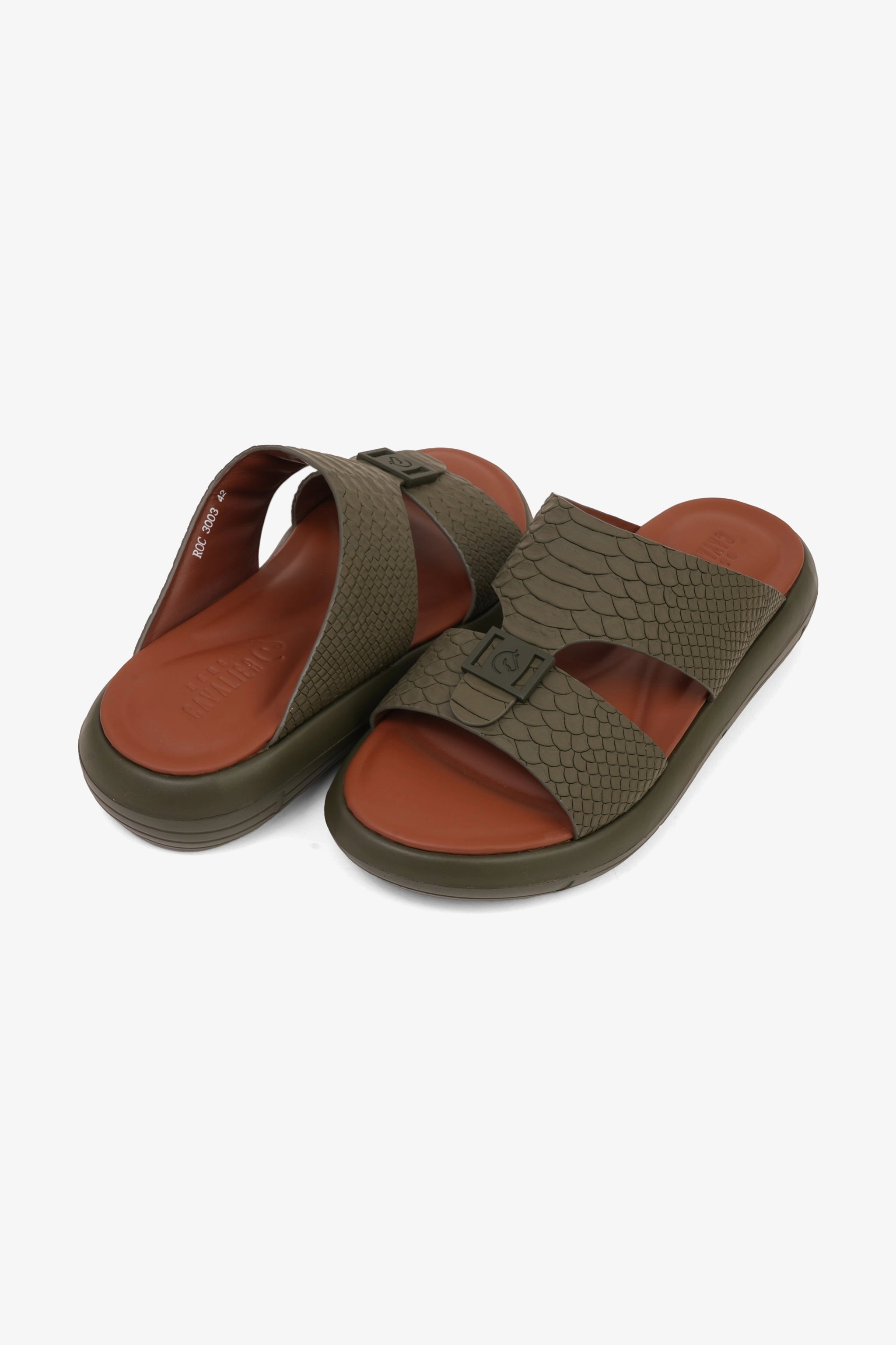 UOMO CAVALIER MENS VALUE ARABIC SANDALS OLIVE - Seventy7