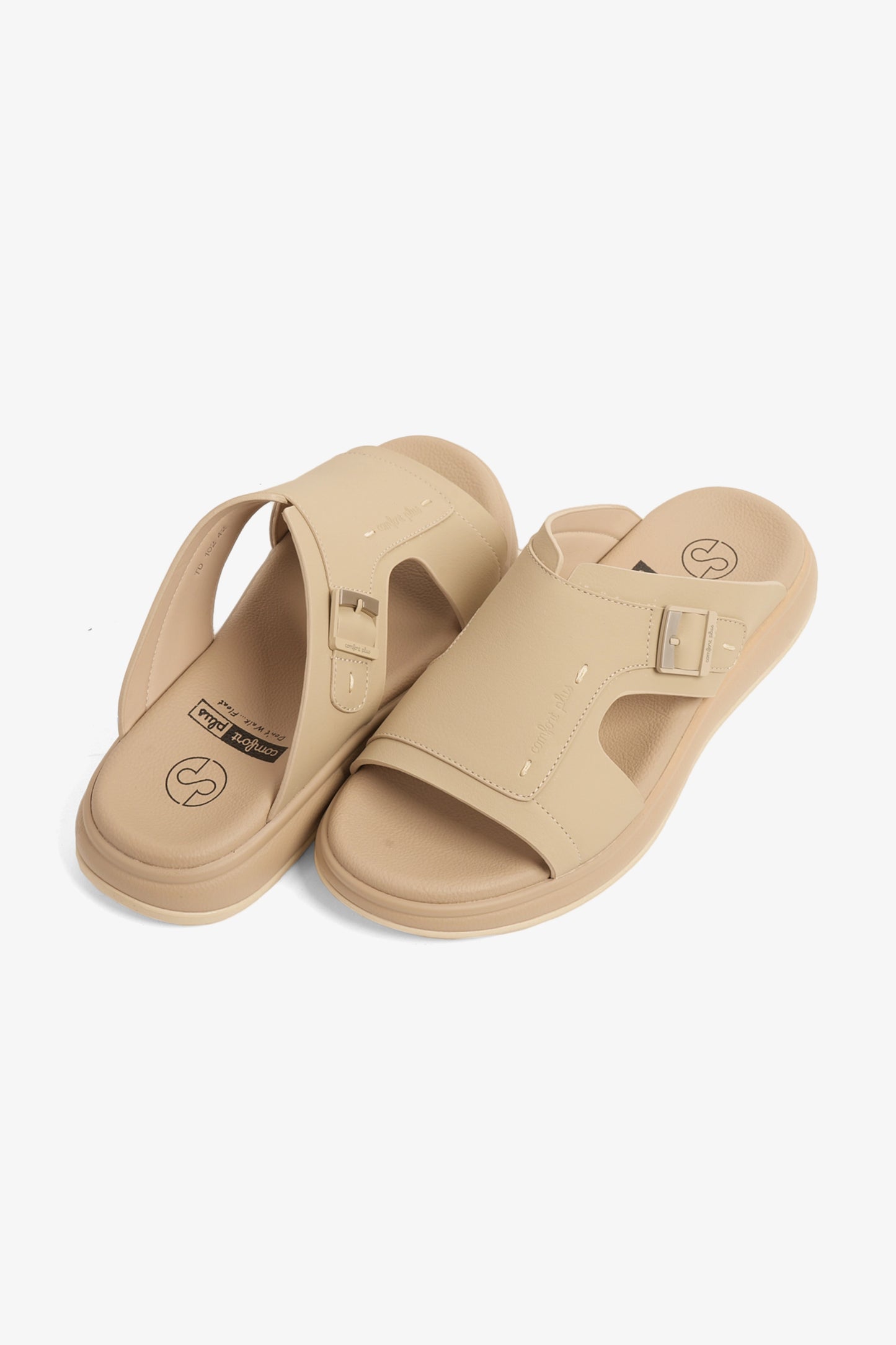 COMFORT PLUS MEN'S ULTRA ELEVATE SANDALS BEIGE - Seventy7