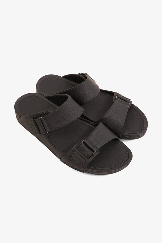 COMFORT PLUS ELITE CUSHION ARABIC SANDALS BLACK - Seventy7