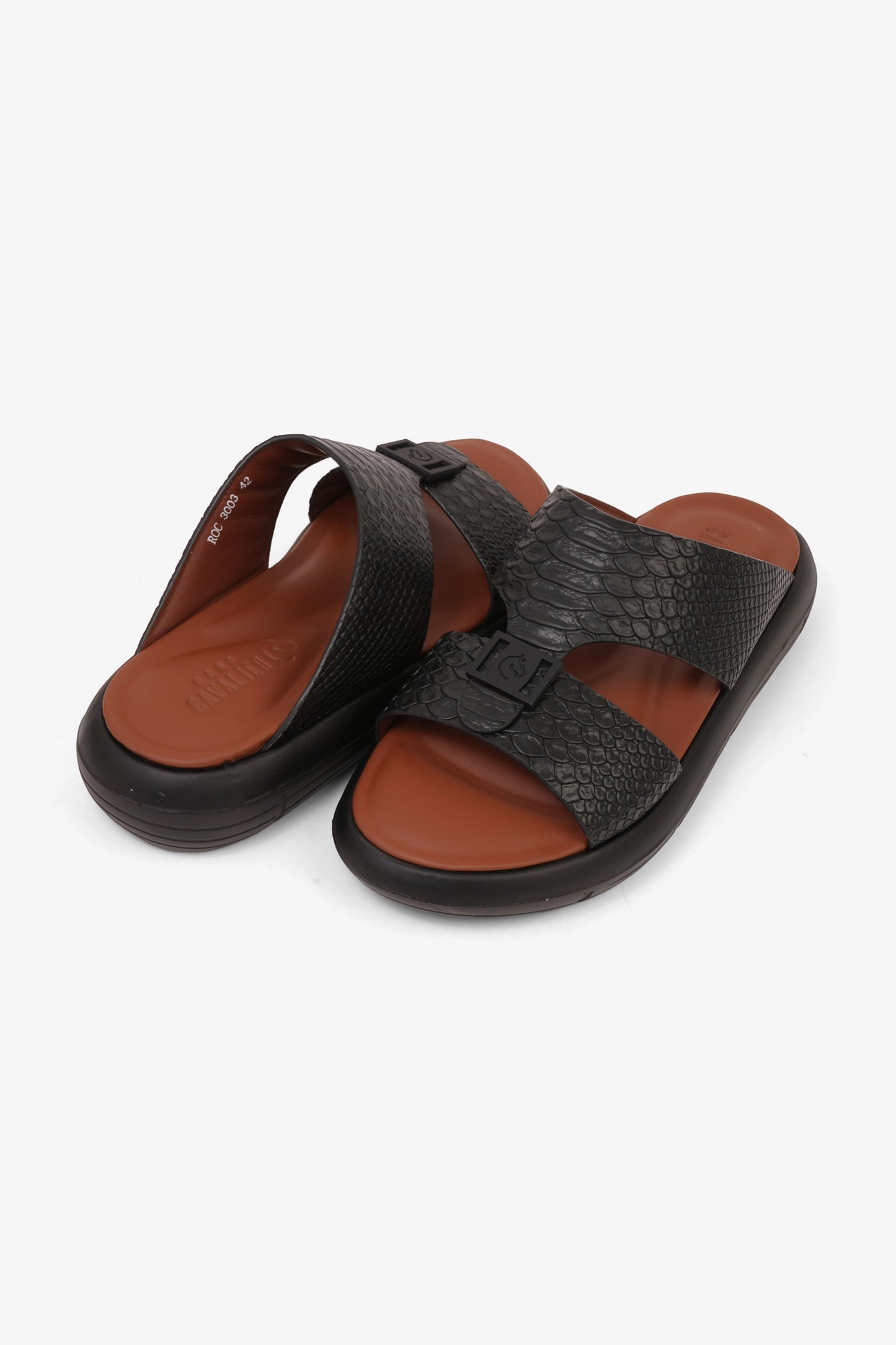 UOMO CAVALIER MENS VALUE ARABIC SANDALS BLACK - Seventy7
