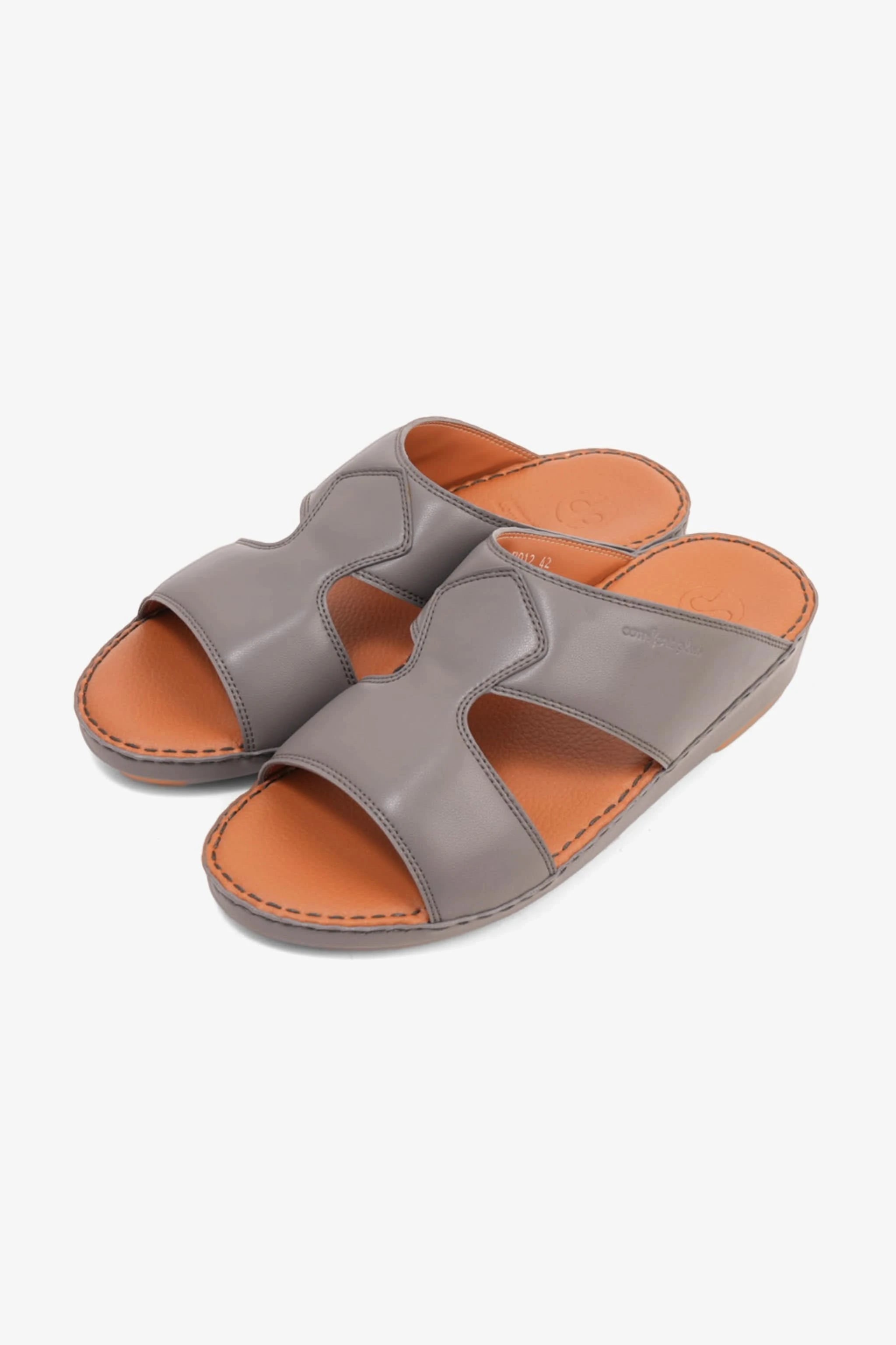 COMFORT PLUS LUXURIOUS LEATHER SANDAL FOR EVERYDAY DARK-GREY - Seventy7