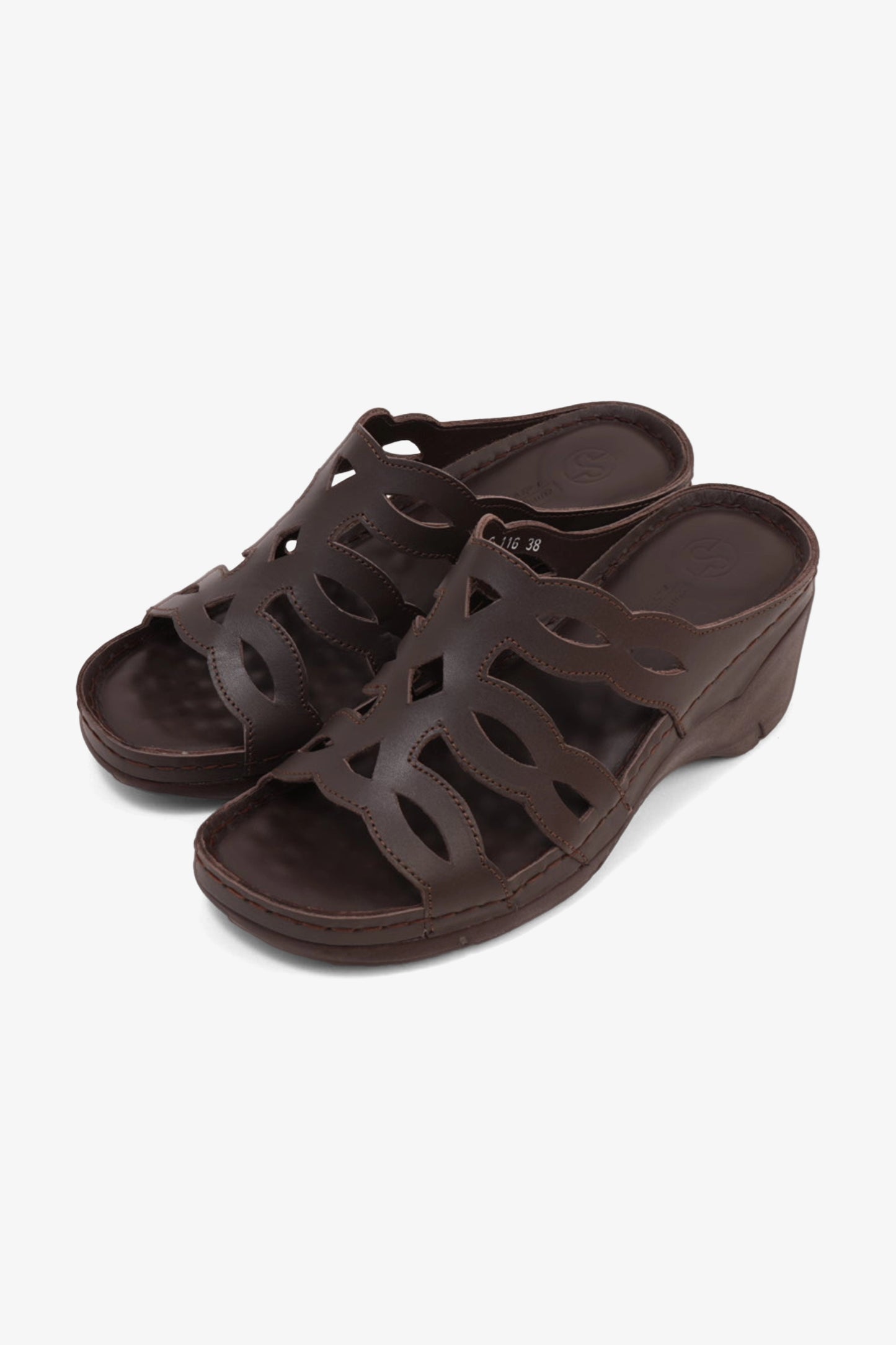 COMFORT PLUS LADIES SANDALS  - GG116 BROWN - Seventy7