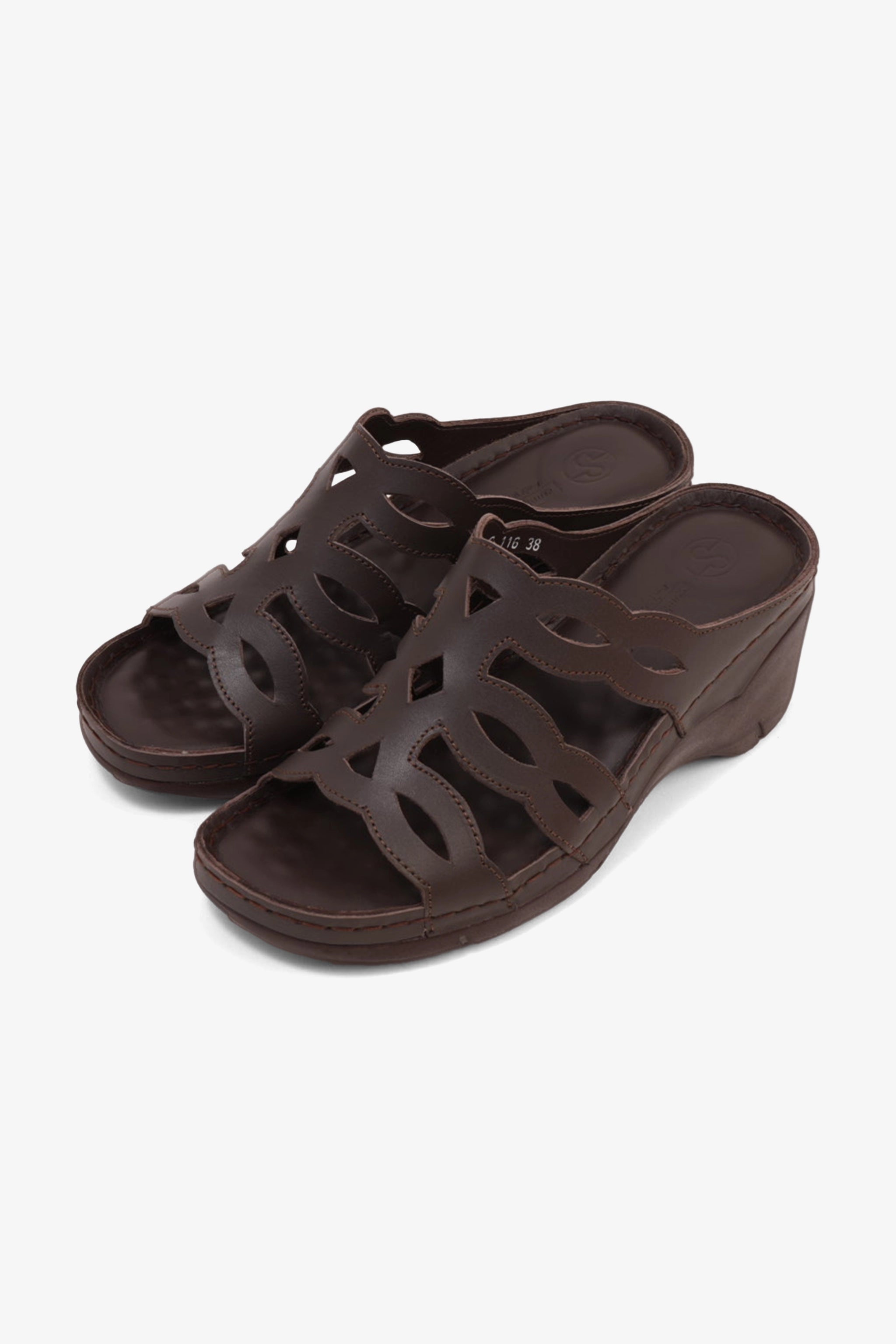 COMFORT PLUS LADIES SANDALS  - GG116 BROWN - Seventy7
