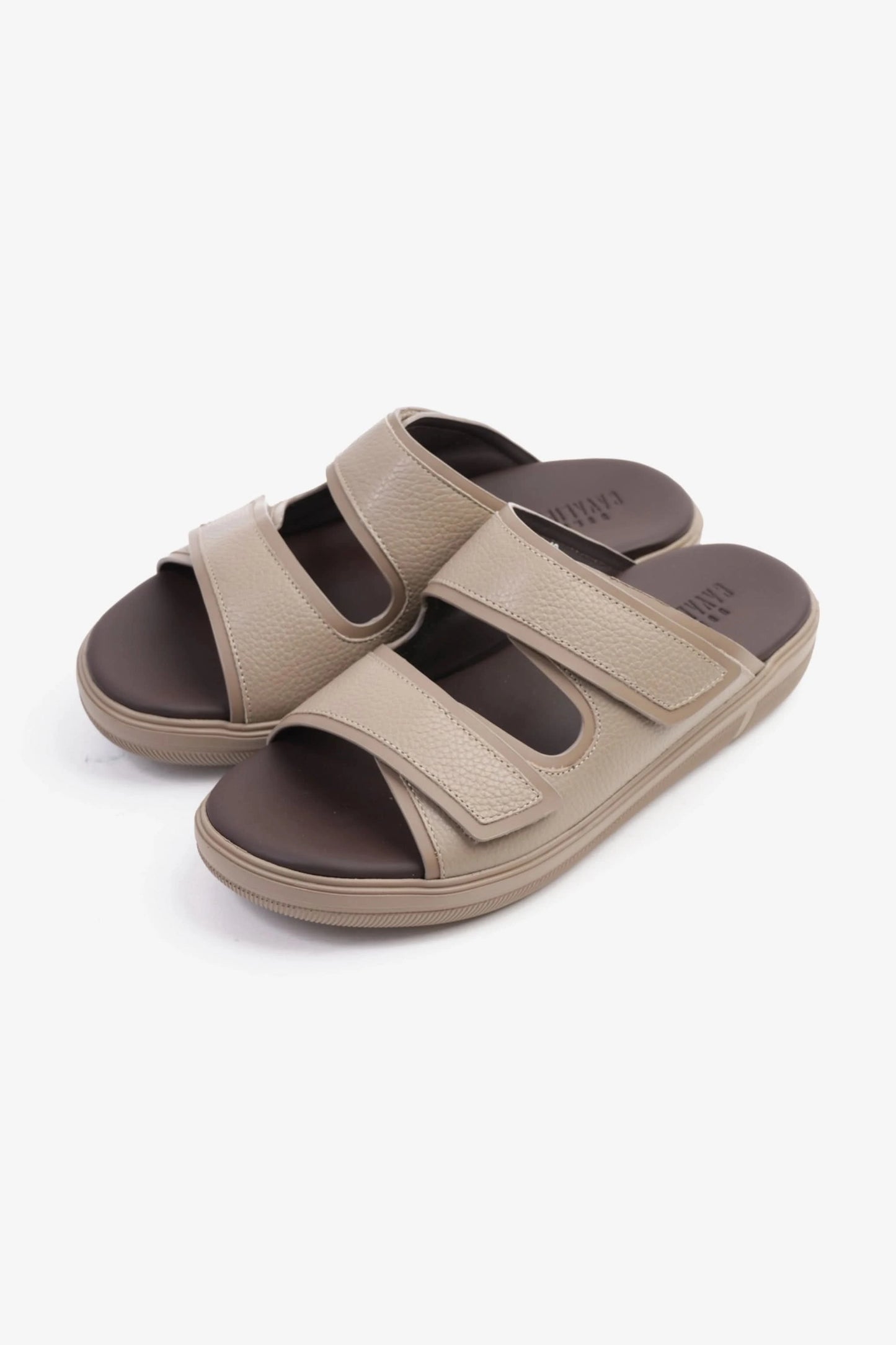 UOMO CAVALIER MENS'S DESIGNER SANDALS WITH STRAP BEIGE - Seventy7