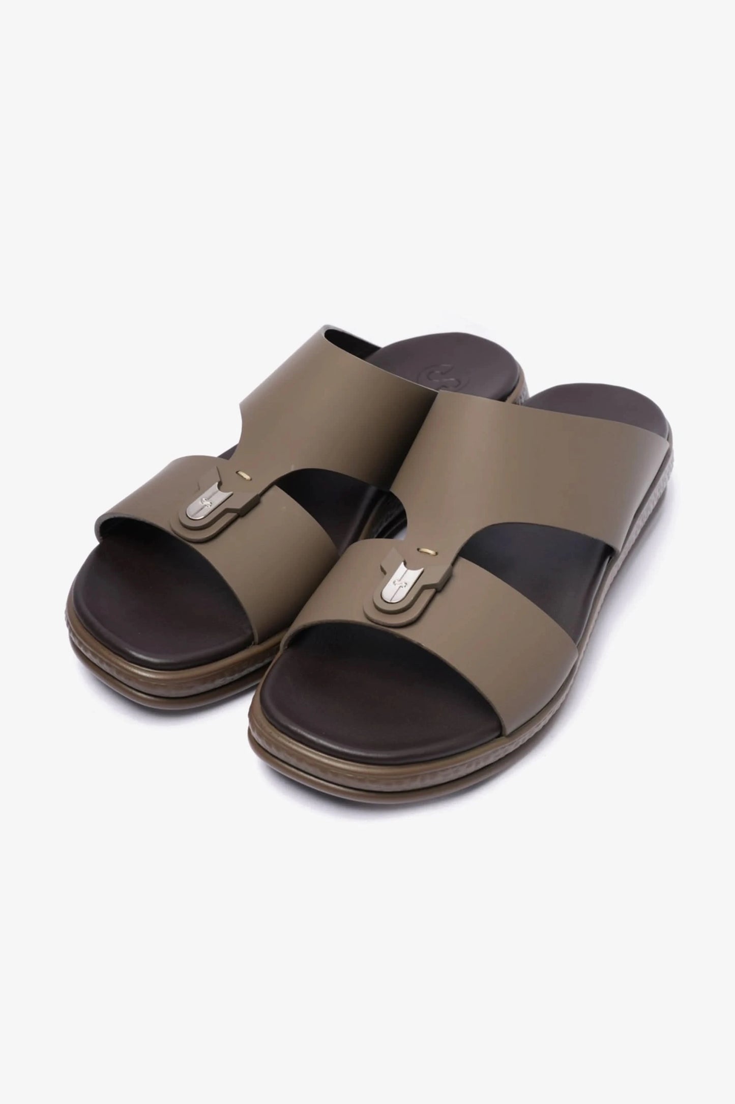 COMFORT PLUS MENS LEATHER SANDALS TRUFFLE - Seventy7