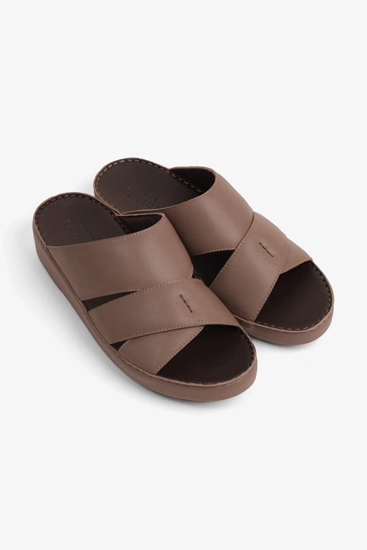 UOMO CAVALIER GENUINE LEATHER LUXURIOUSLY ARABIC SANDALS STONE - Seventy7