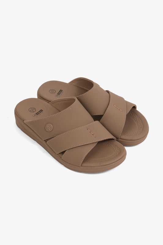 COMFORT PLUS BOYS COMFORT ARABIC SANDALS STONE - Seventy7