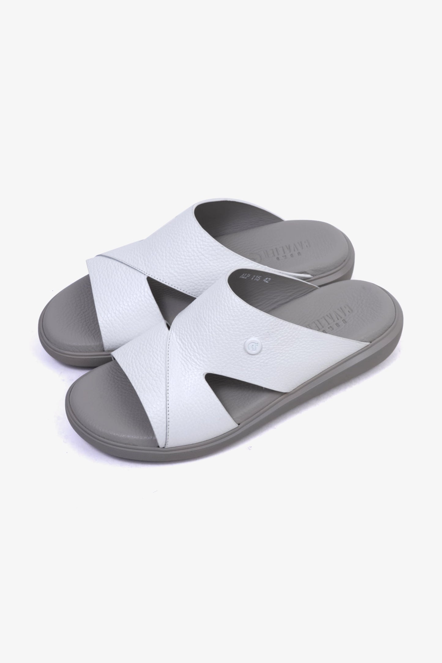 UOMO CAVALIER MENS SANDALS  -  ALP 115 WHITE - Seventy7