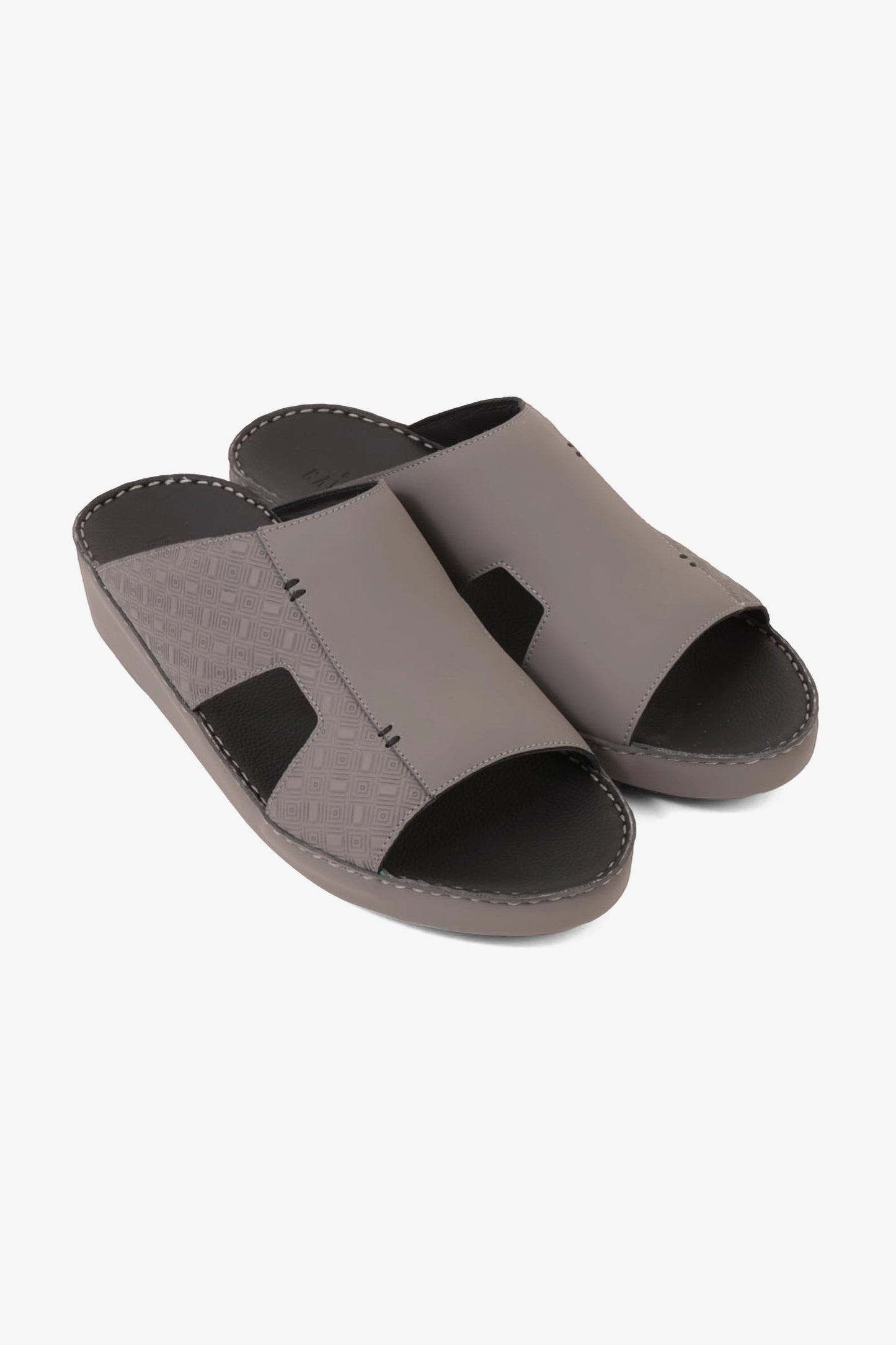 UOMO CAVALIER MEN'S ELITE COMFORT ARABIC SANDALS GREY - Seventy7