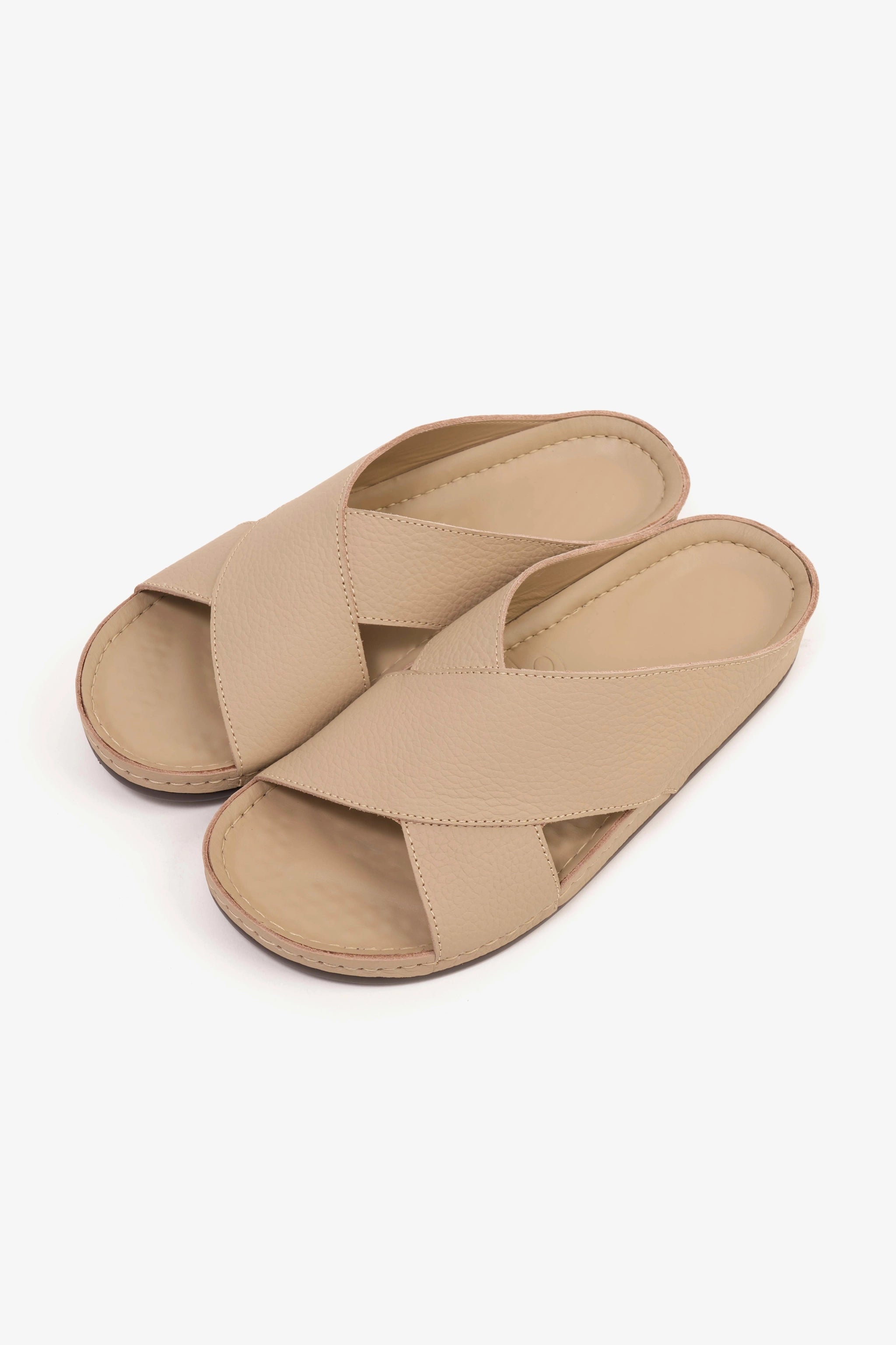 COMFORT PLUS MENS SANDALS - AV06 BEIGE - Seventy7