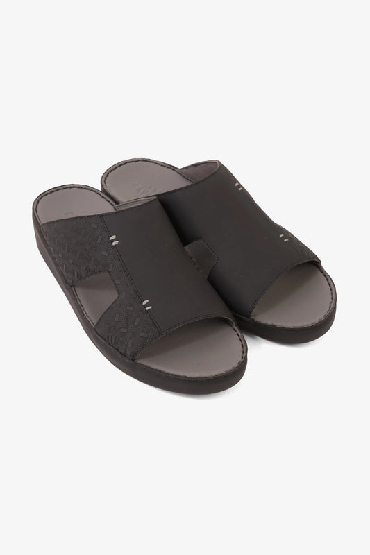 UOMO CAVALIER MEN'S ELITE COMFORT ARABIC SANDALS BLACK - Seventy7