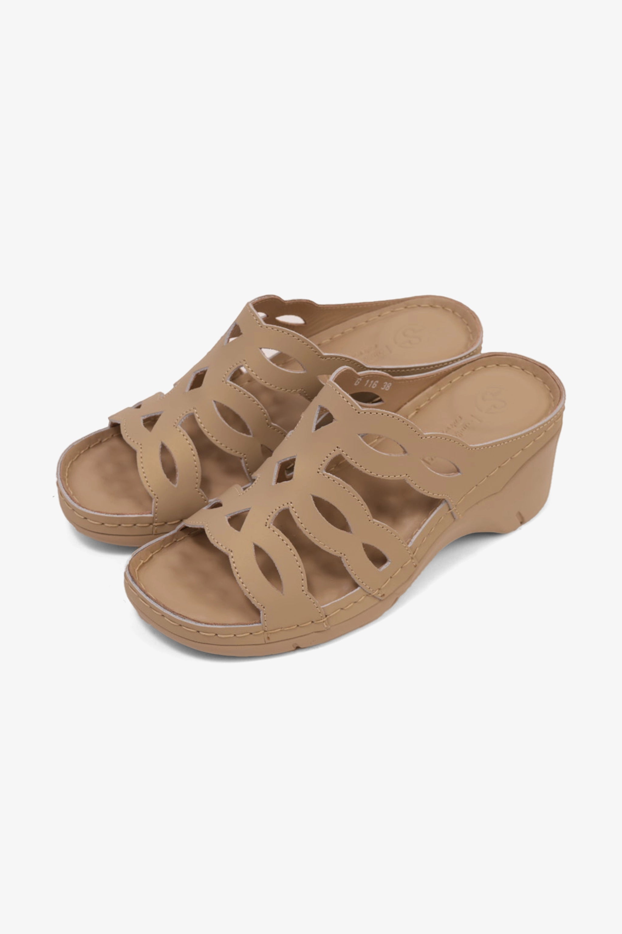 COMFORT PLUS LADIES SANDALS  - GG116 BEIGE - Seventy7
