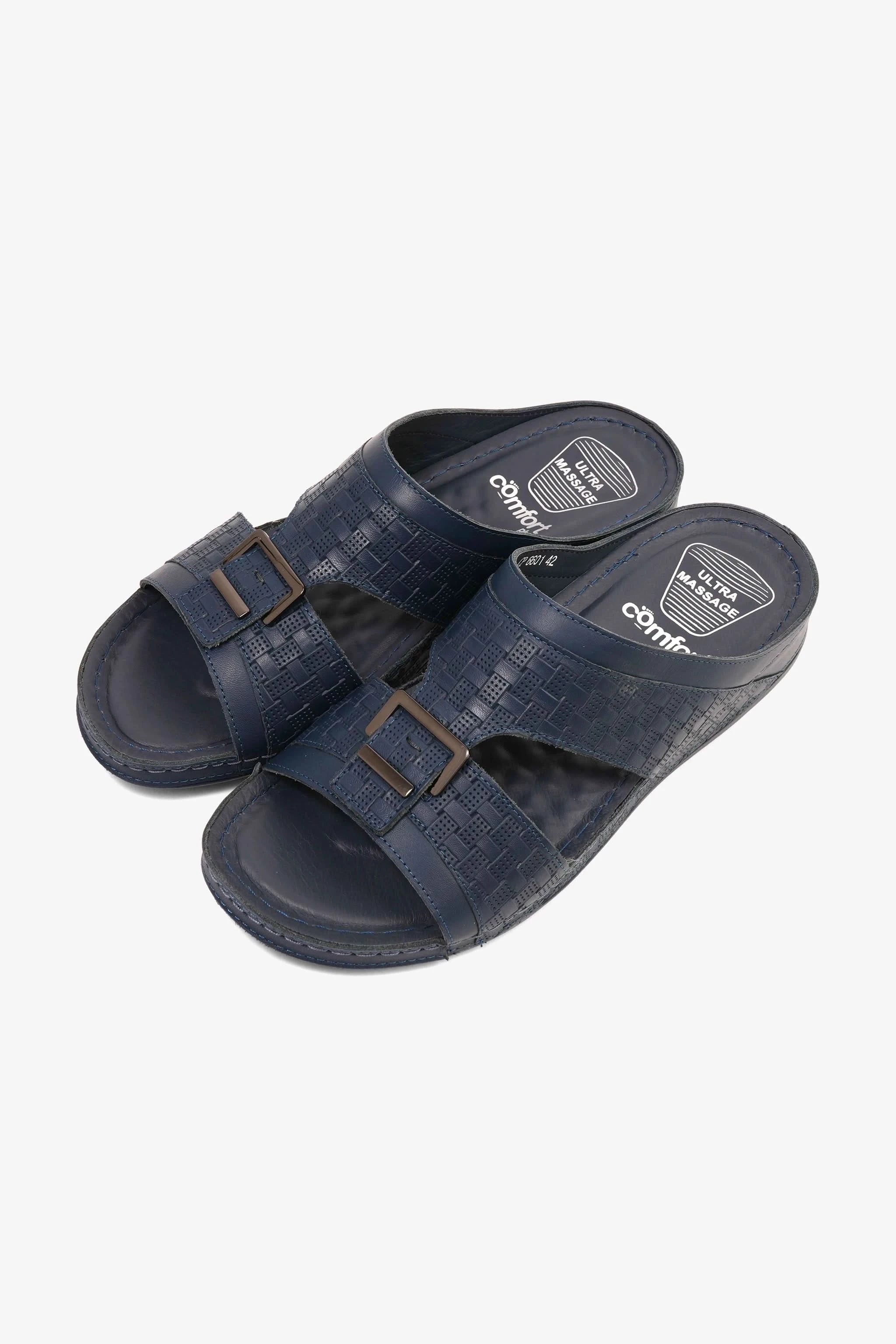 Comfort Plus Men's Ultra Comfort Buckle-Strap Sandals Navy - Seventy7