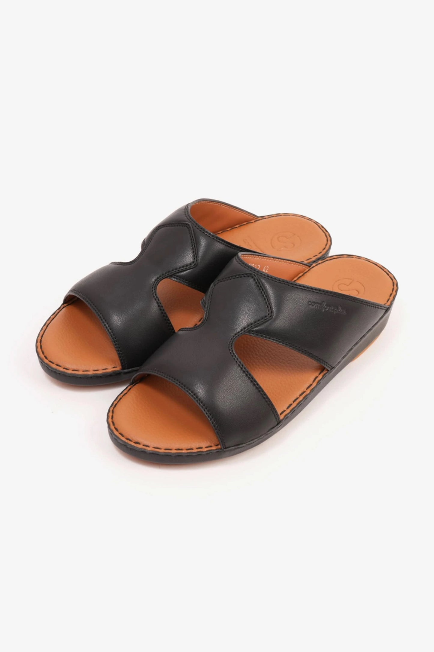 COMFORT PLUS LUXURIOUS LEATHER SANDAL FOR EVERYDAY BLACK - Seventy7