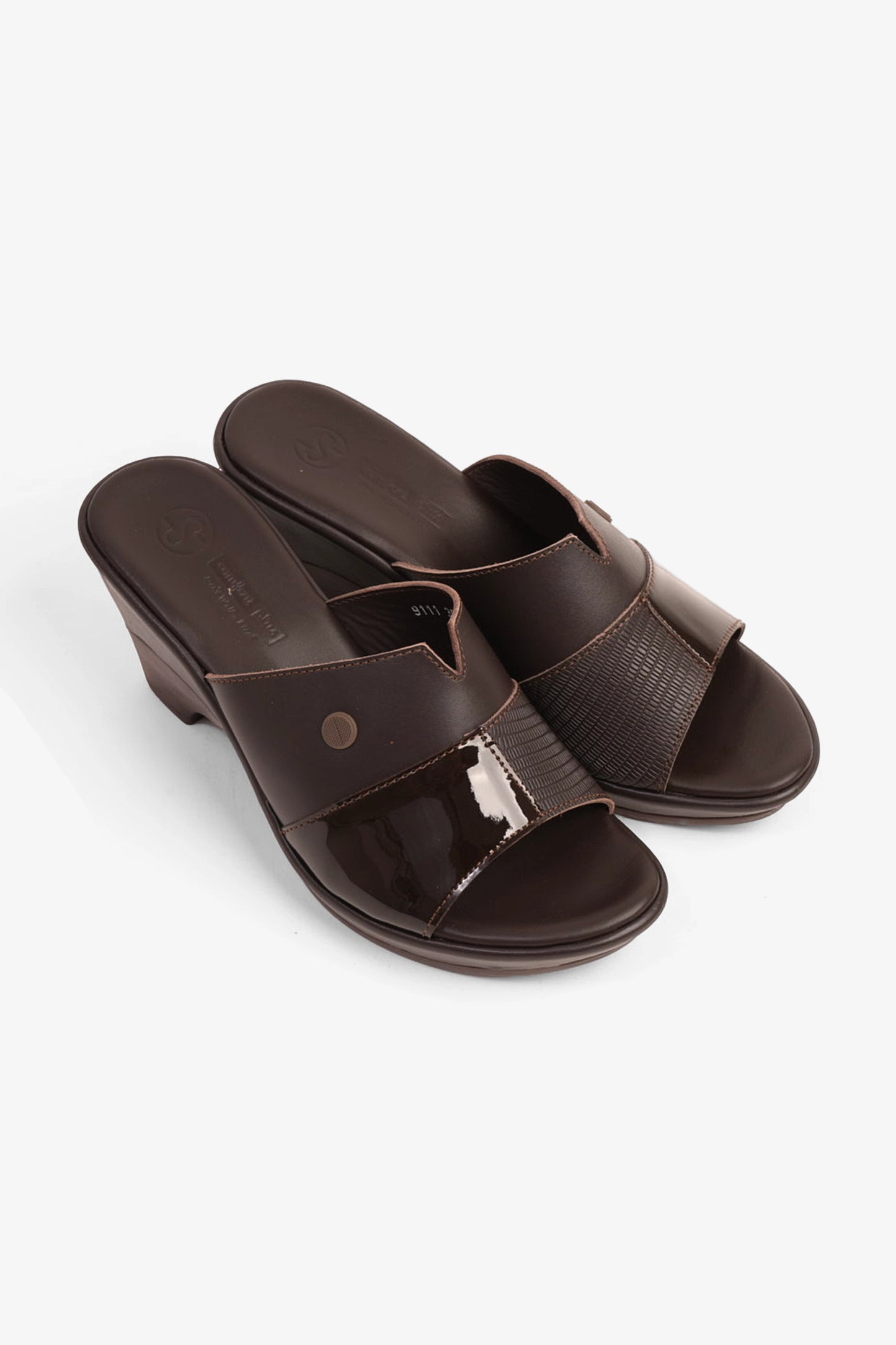 COMFORT PLUS LADIES SANDALS - 9111 BROWN - Seventy7