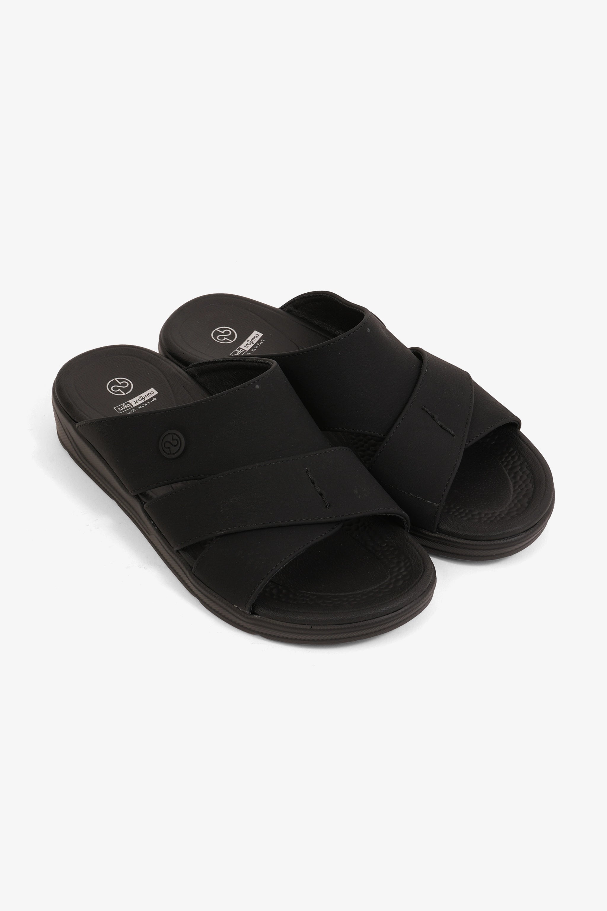 COMFORT PLUS BOYS COMFORT ARABIC SANDALS BLACK - Seventy7