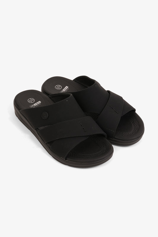 COMFORT PLUS BOYS COMFORT ARABIC SANDALS BLACK - Seventy7