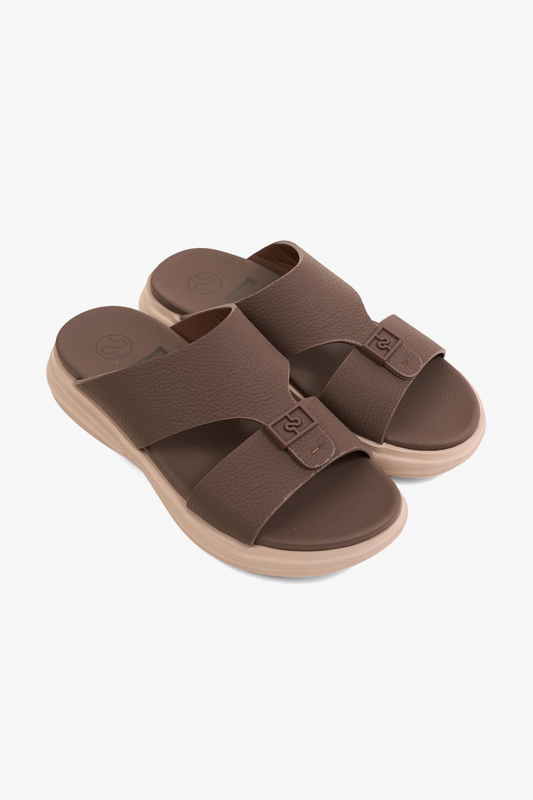 COMFORT PLUS SIGNATURE STEP ARABIC SANDALS COFFEE - Seventy7