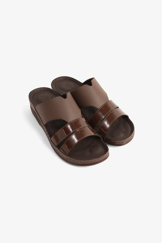 COMFORT PLUS LADIES SANDALS  -  CP417 BROWN - Seventy7