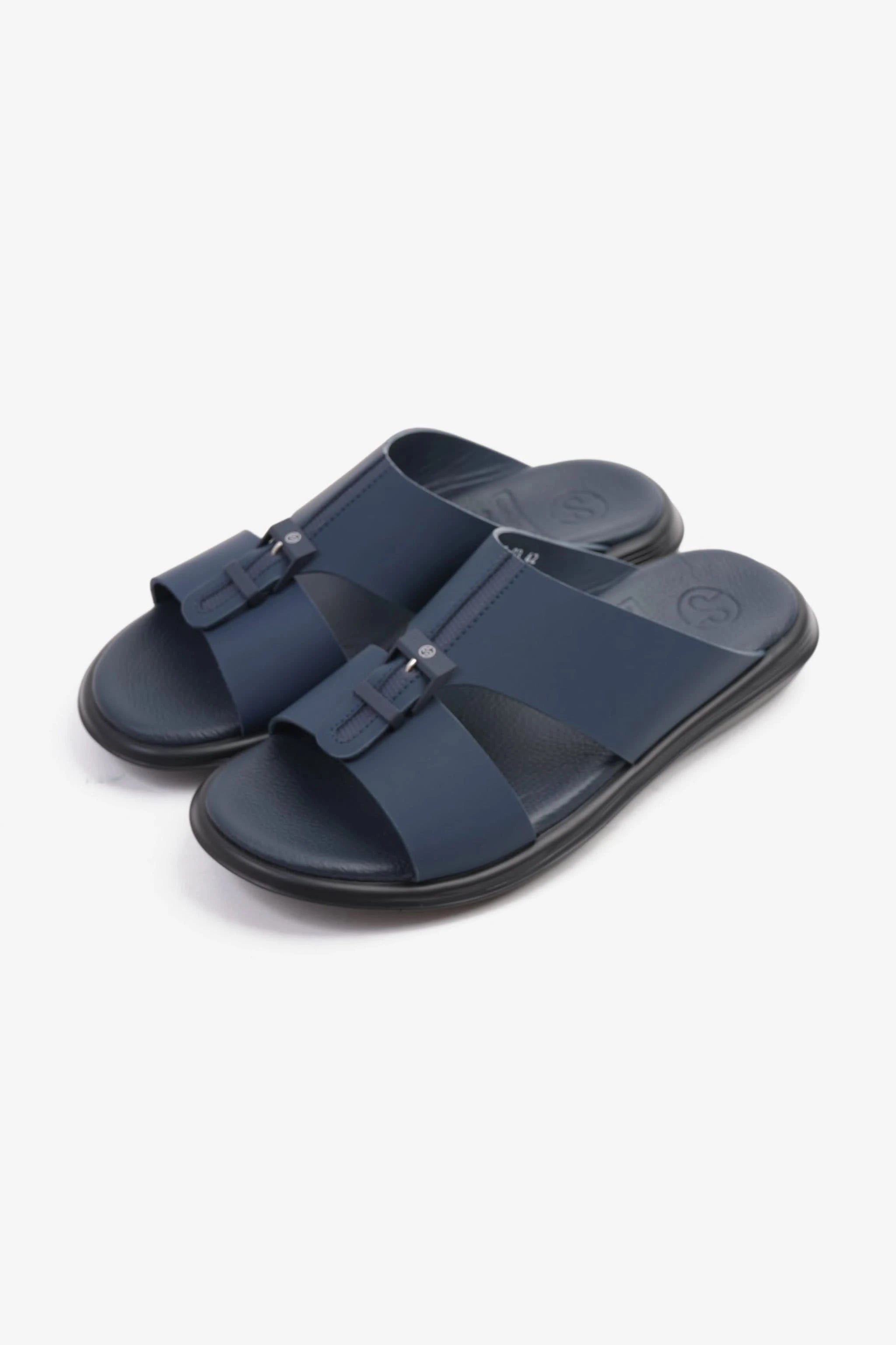 COMFORT PLUS TIMELESS ZIPPER CLOSURE MEN'S SANDALS NAVY - Seventy7