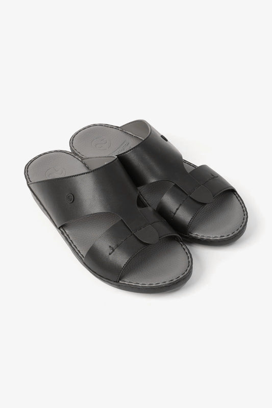 COMFORT PLUS MENS SANDALS  -  7016 BLACK - Seventy7