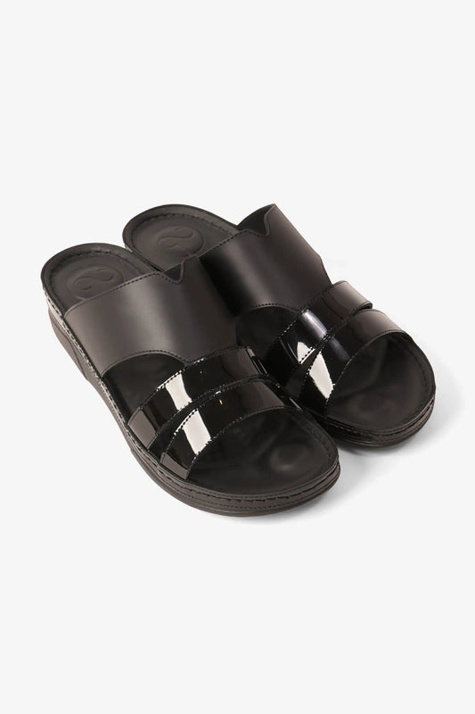 COMFORT PLUS LADIES SANDALS  -  CP417 BLACK - Seventy7