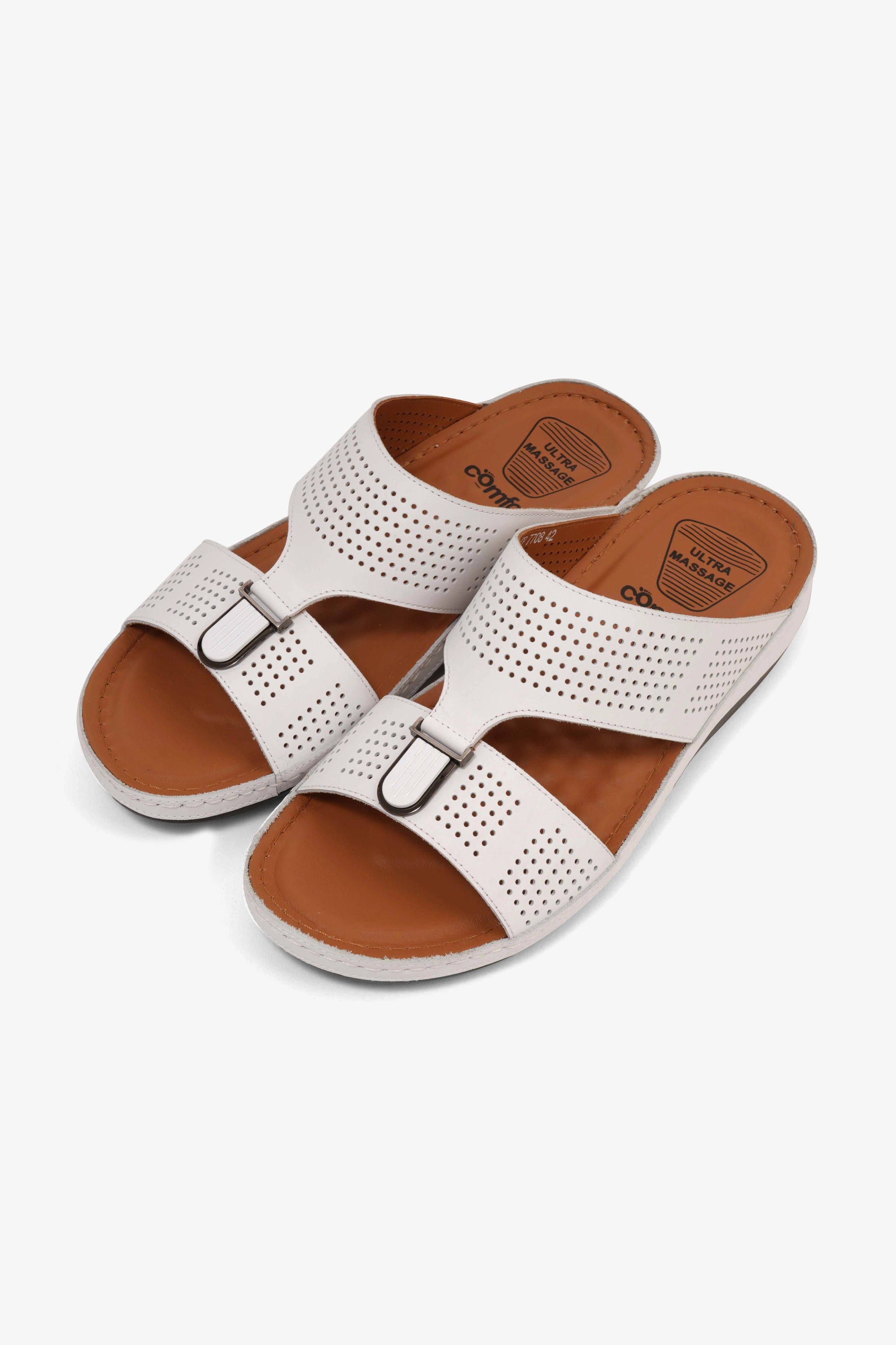 COMFORT PLUS MENS SANDALS - CP 7708 WHITE - Seventy7