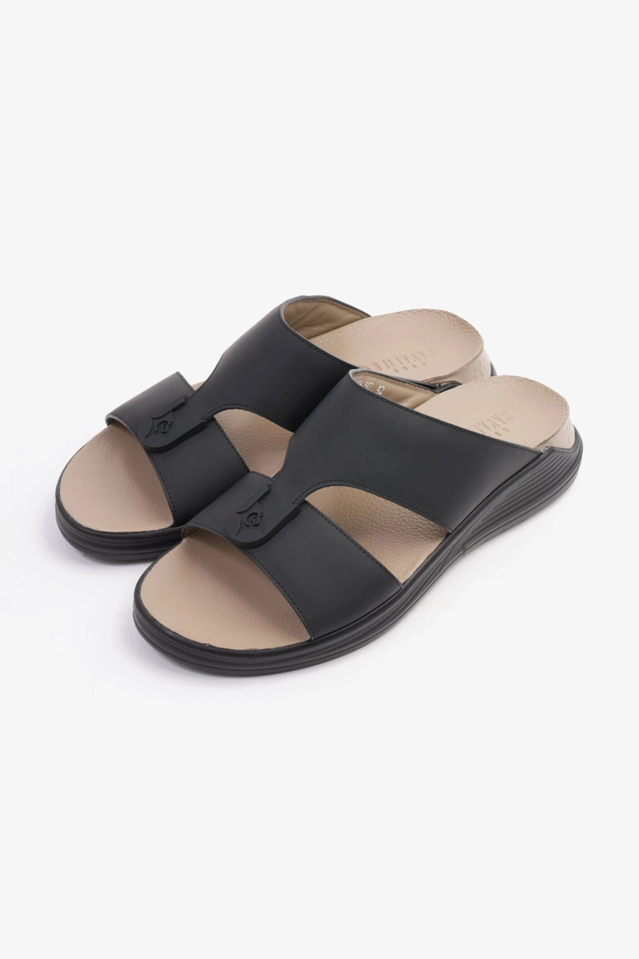 UOMO CAVALIER CLASSIC SANDALS FOR MEN'S BLACK - Seventy7
