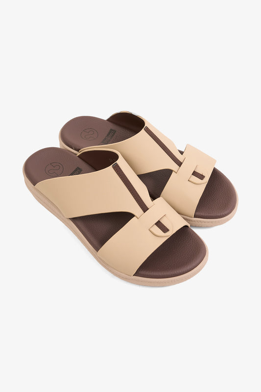 COMFORT PLUS GLIDE LUXE ARABIC SANDALS BEIGE - Seventy7